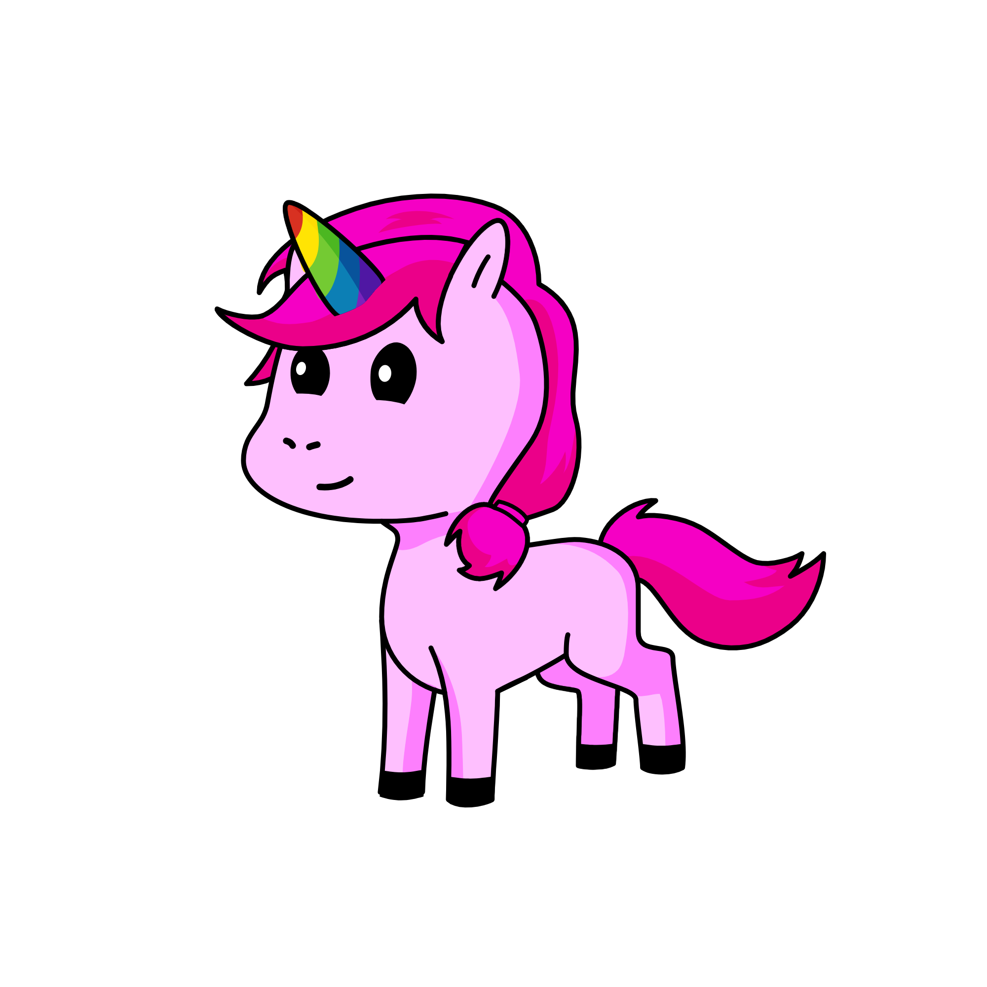 pink fluffy unicorn, the unicorn