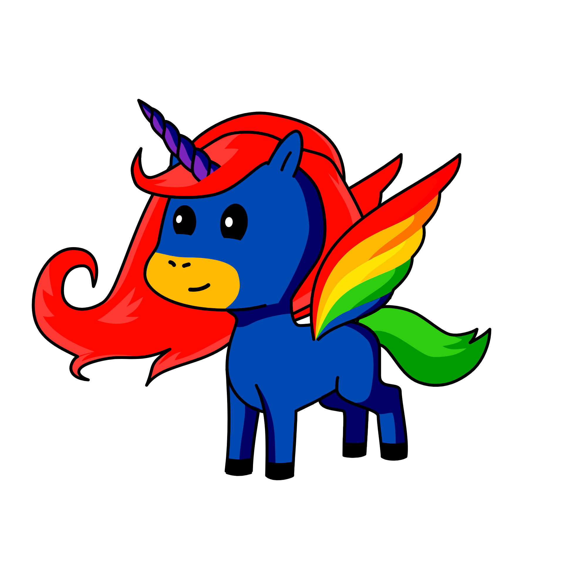 Rainbow, the unicorn
