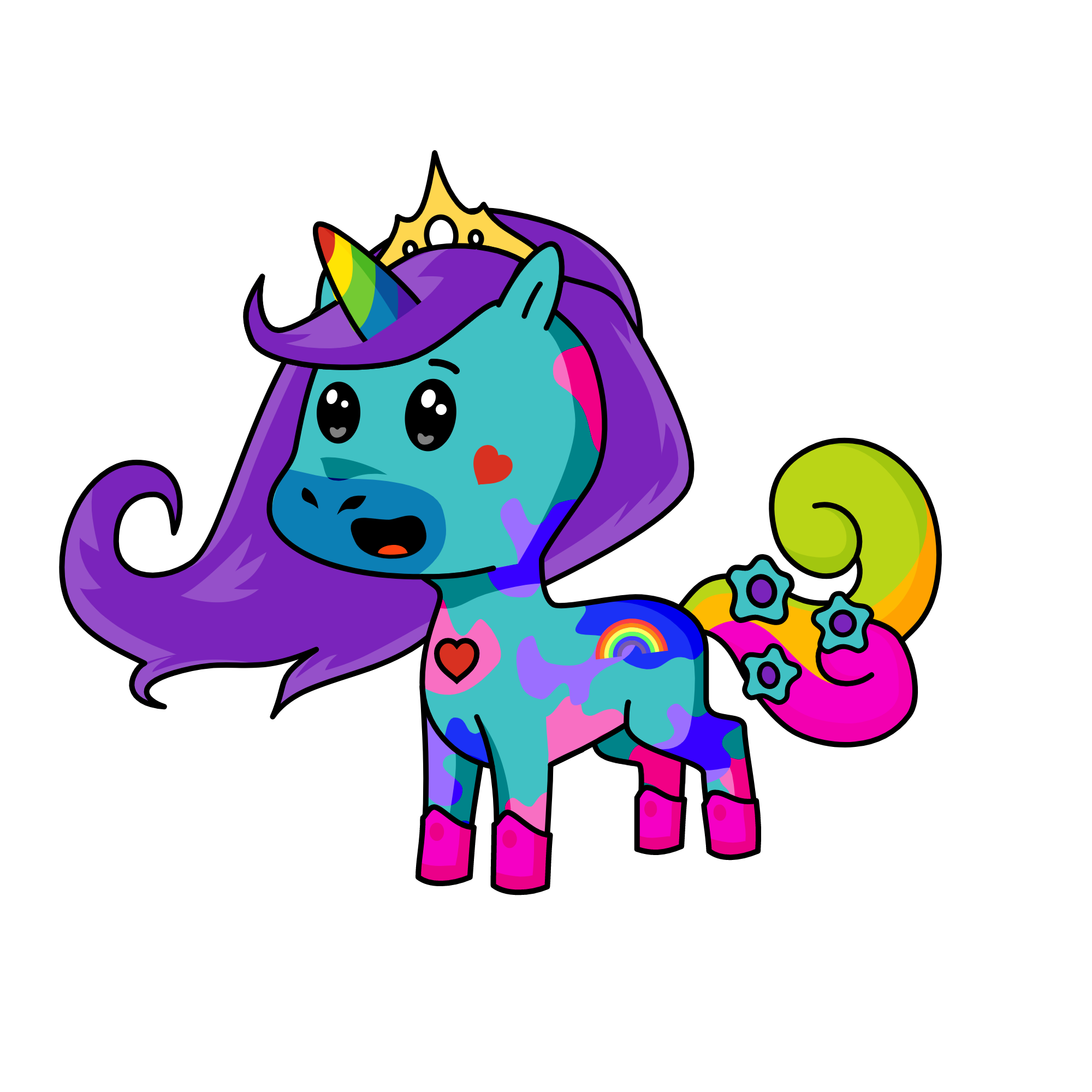 Sparkly , the unicorn