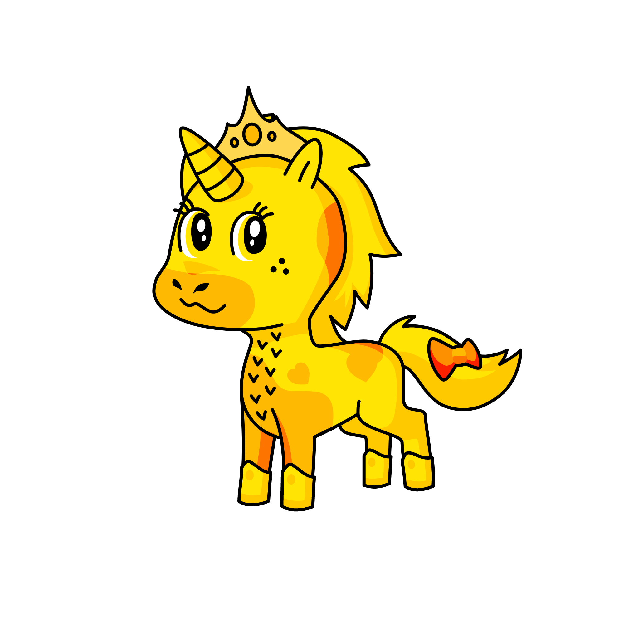 Custard (*my bird*) as a unicorn, the unicorn