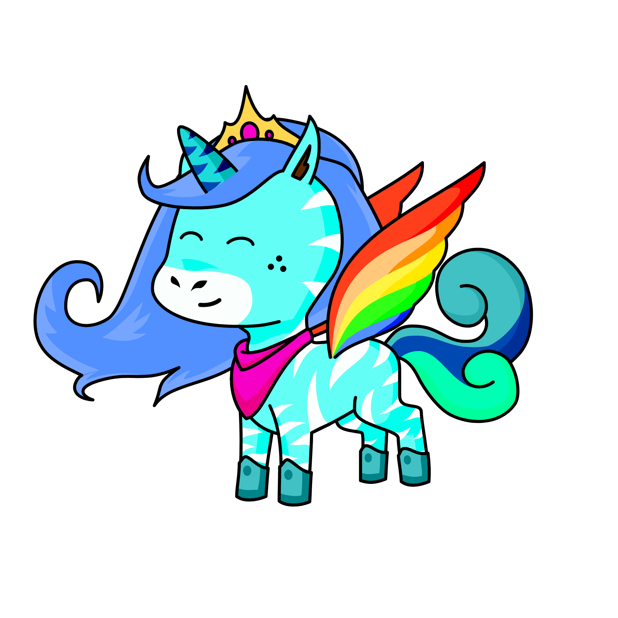 Sparkly , the unicorn