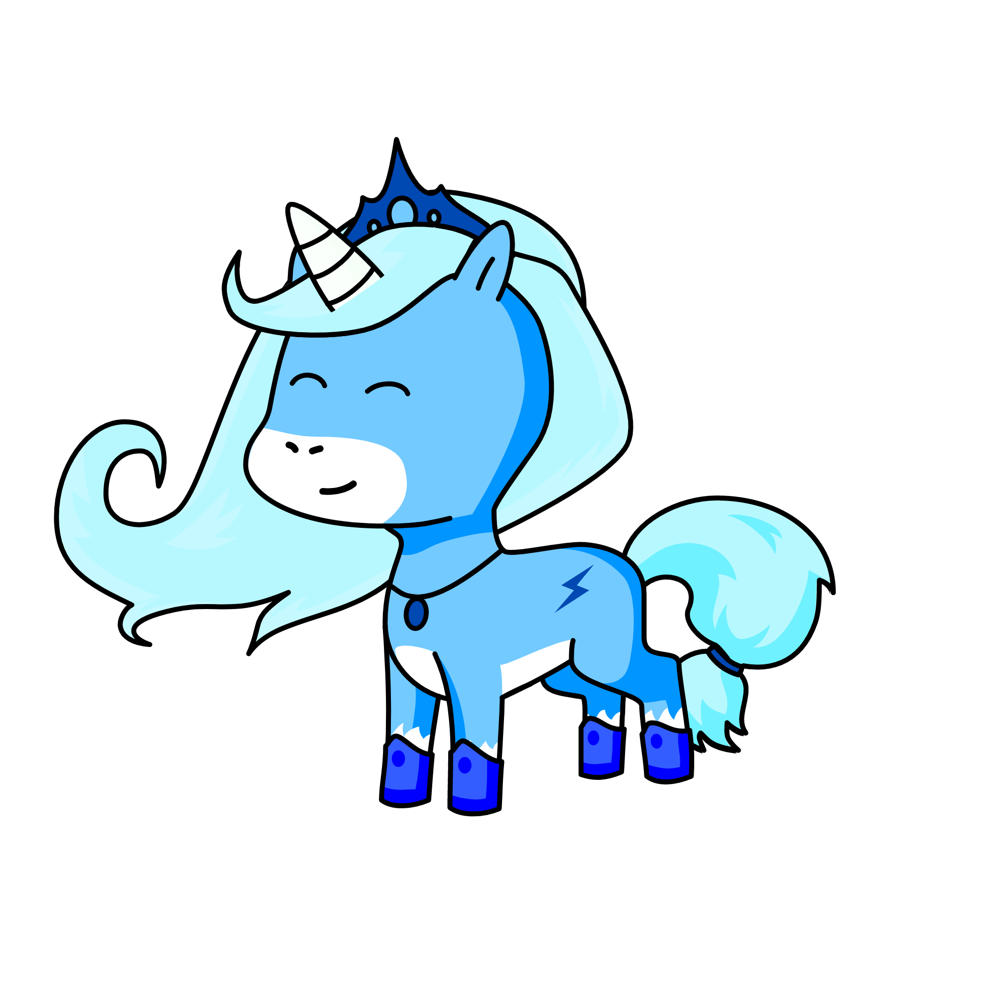 Snow queen, the unicorn
