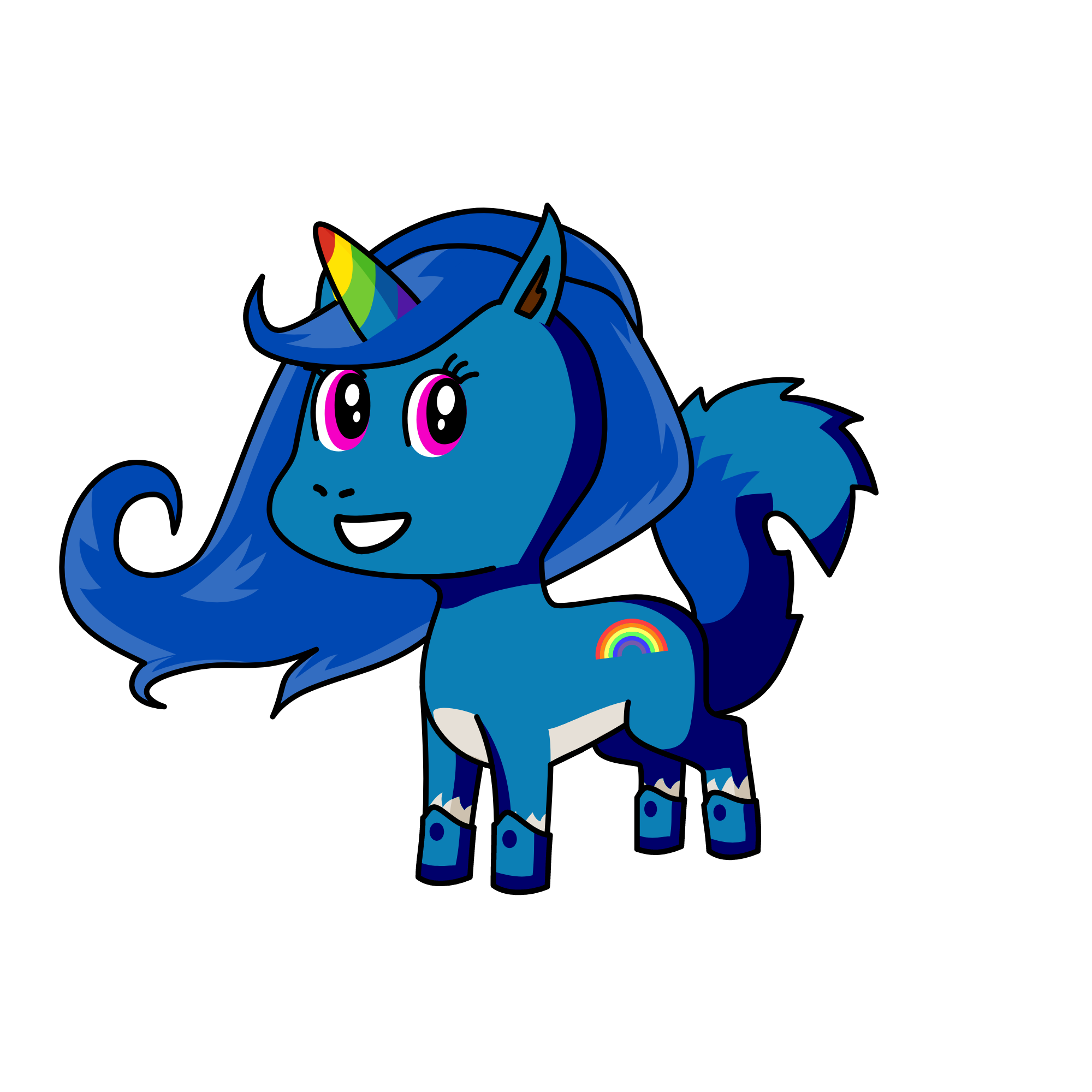 rainbow dash, the unicorn