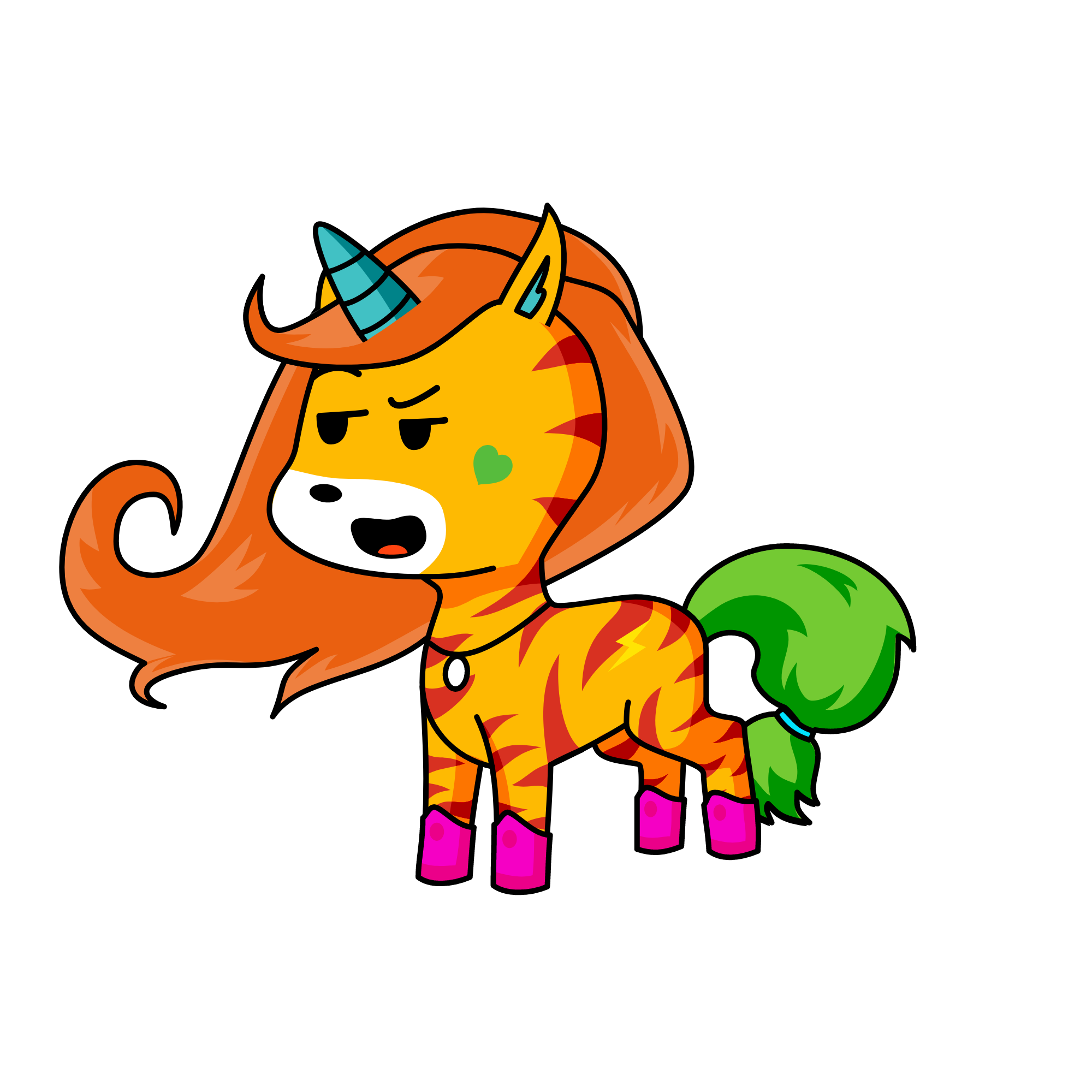 PRINCESS LIZZY ROCK N' ROLL, the unicorn