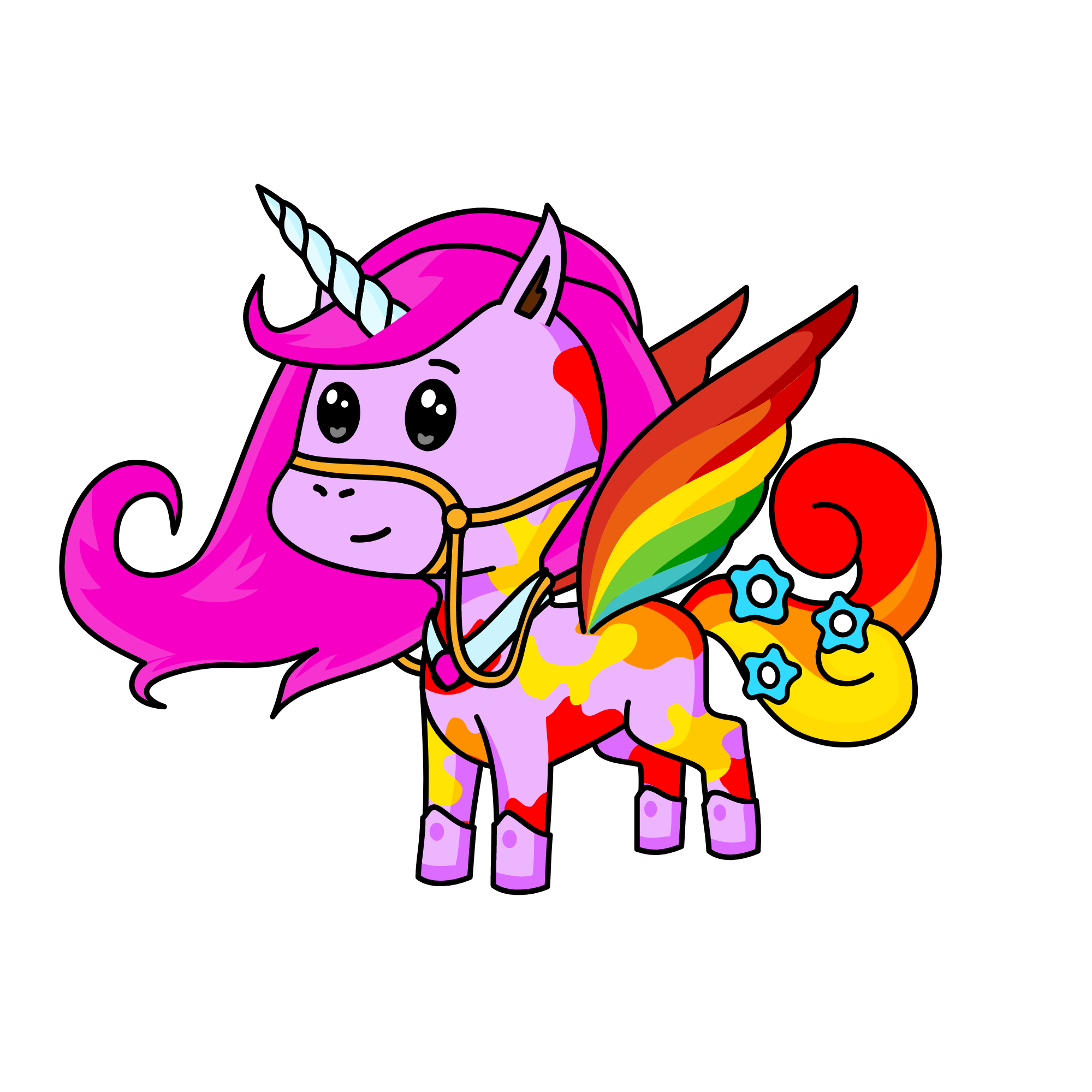 rainbow mane, the unicorn