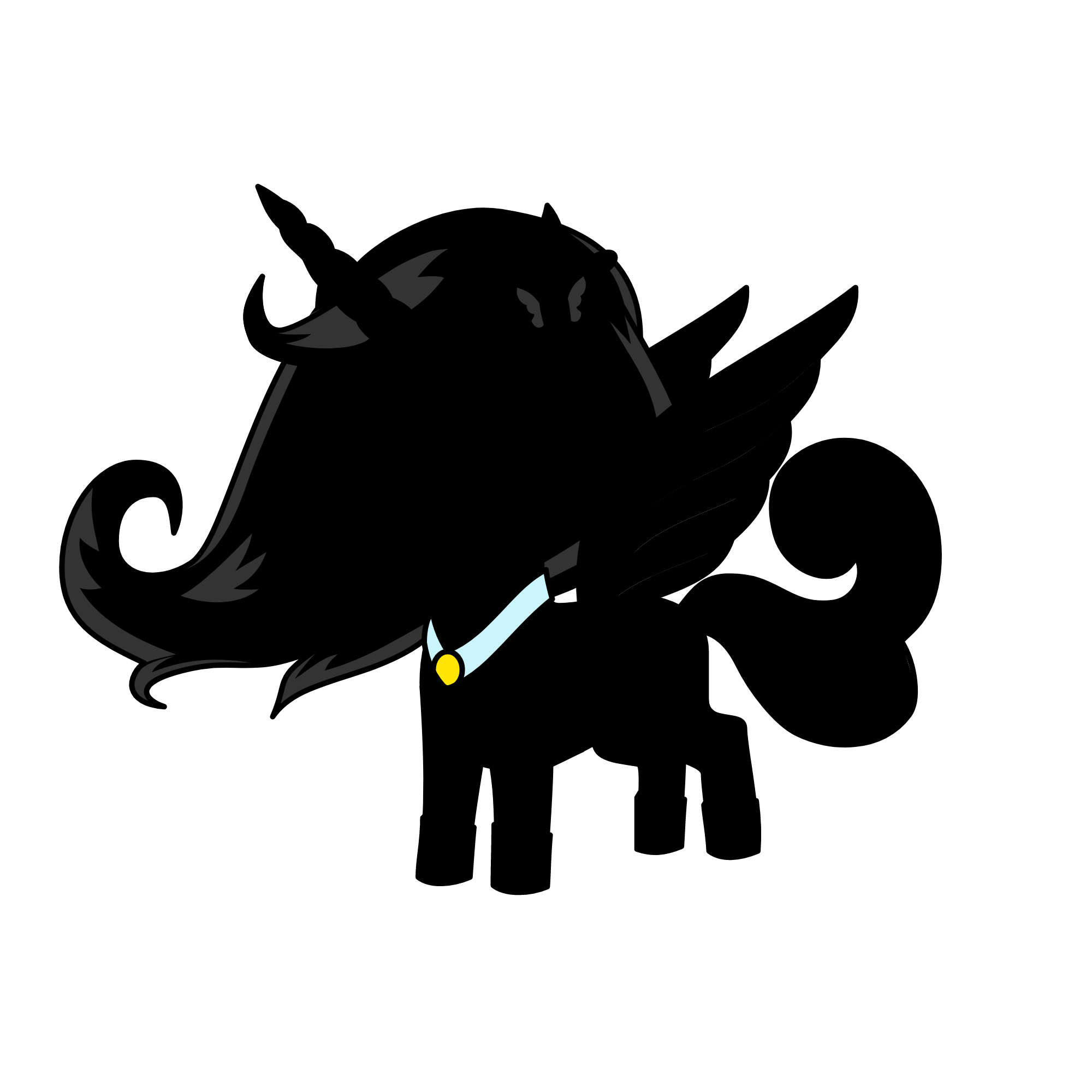 The dark knight, the unicorn
