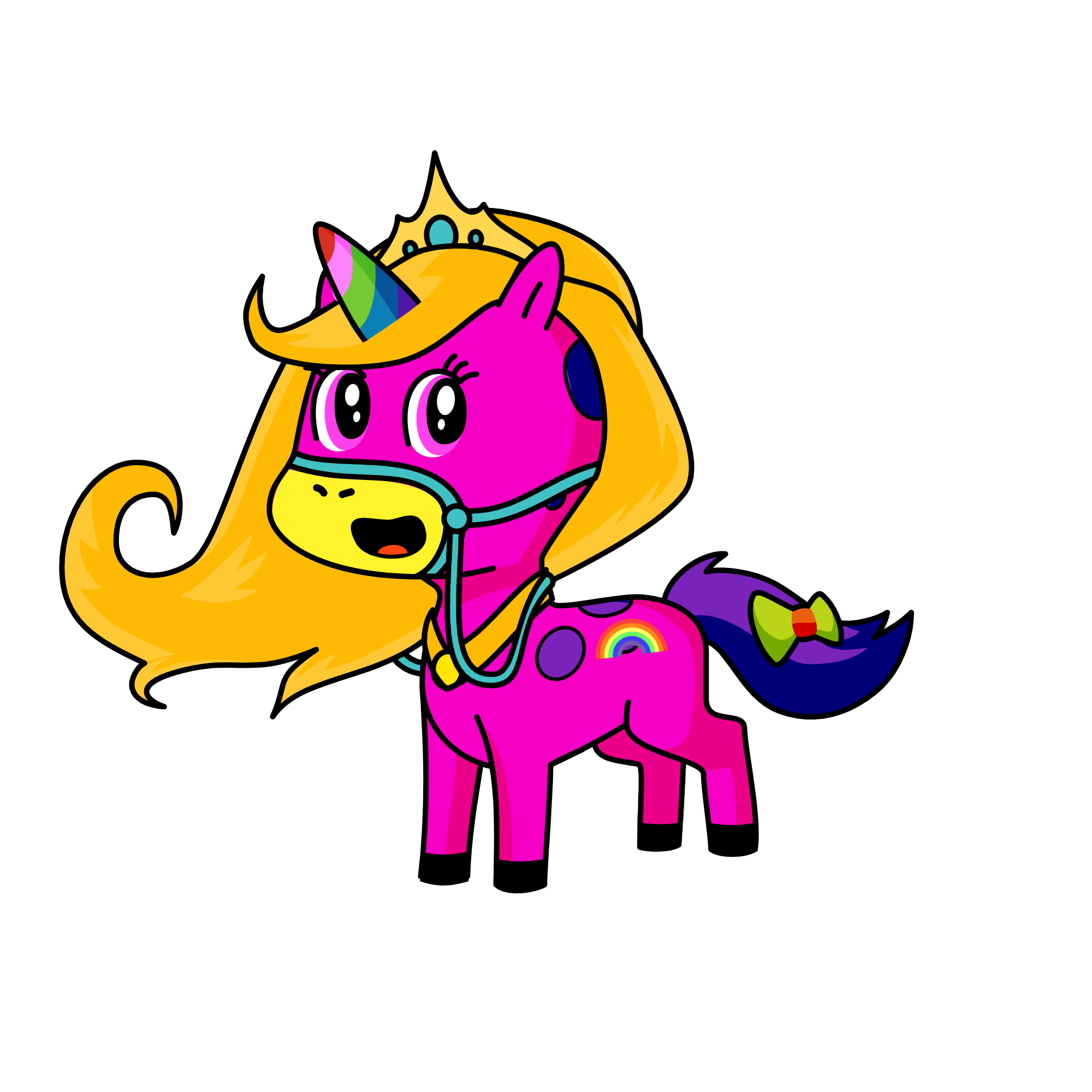 Princess Vibgyor Pink, the unicorn
