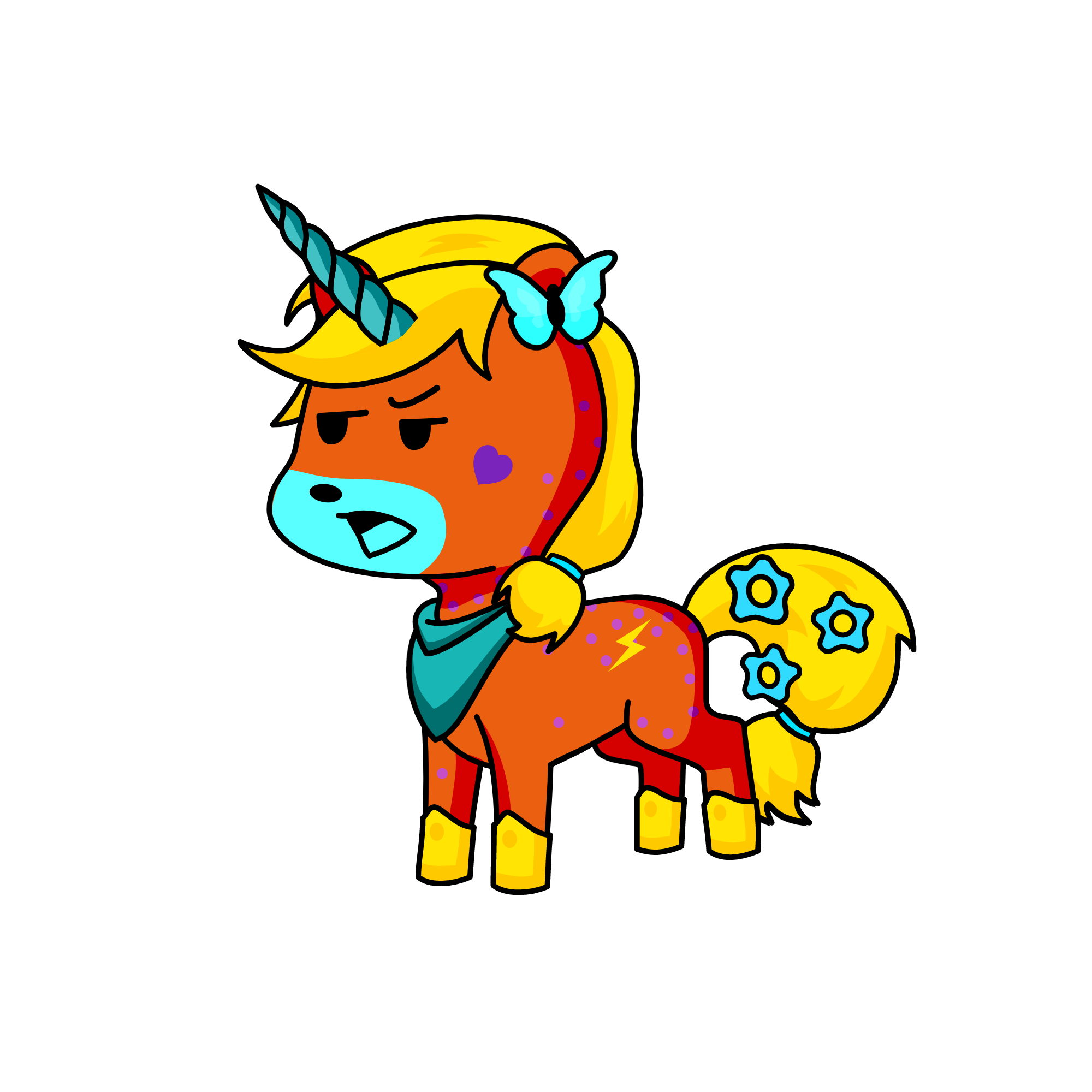 Angry Orange, the unicorn