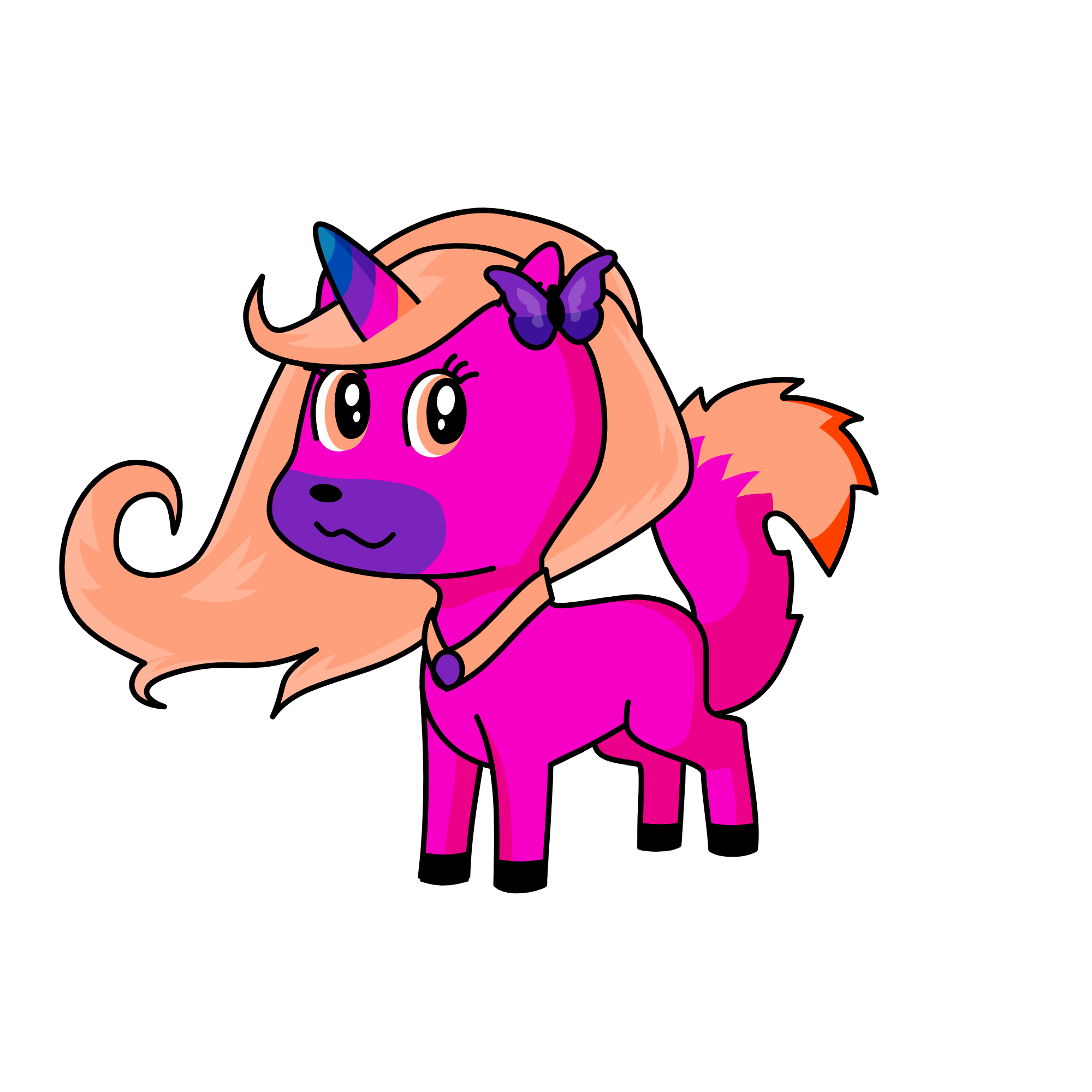 princess lisa wolf , the unicorn