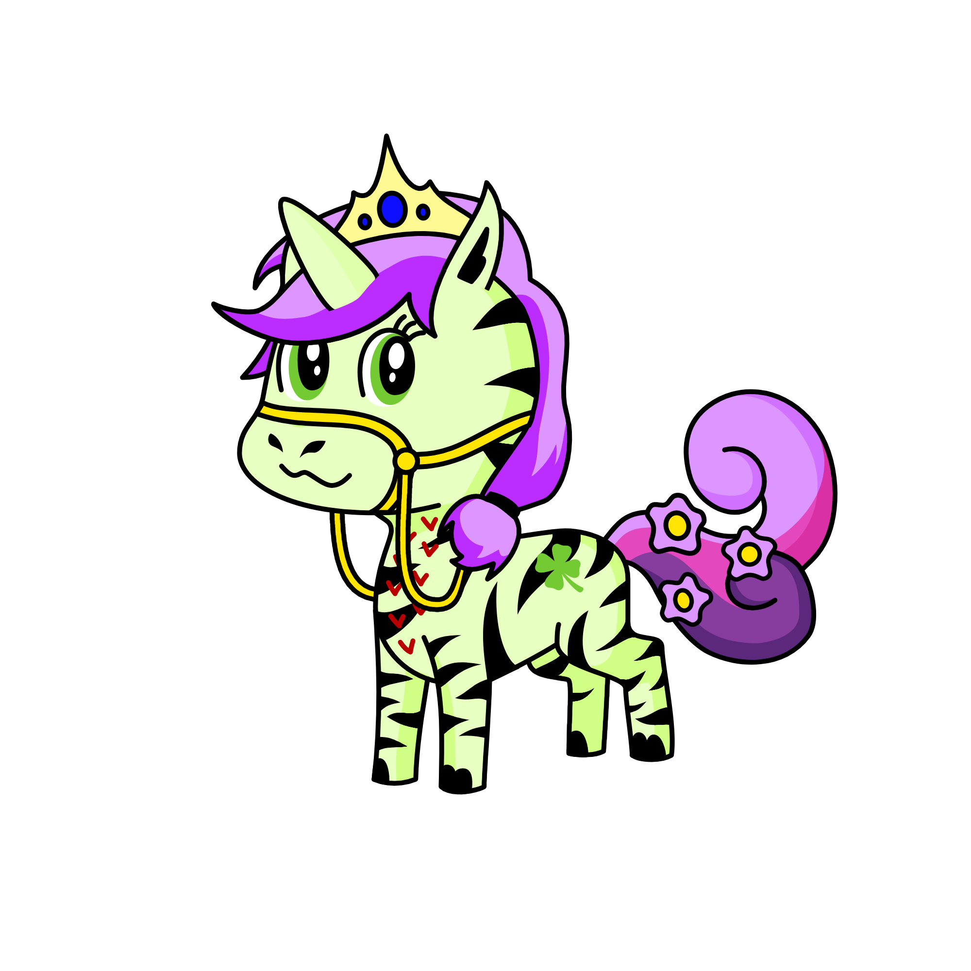 meow the queen of the cats, the unicorn