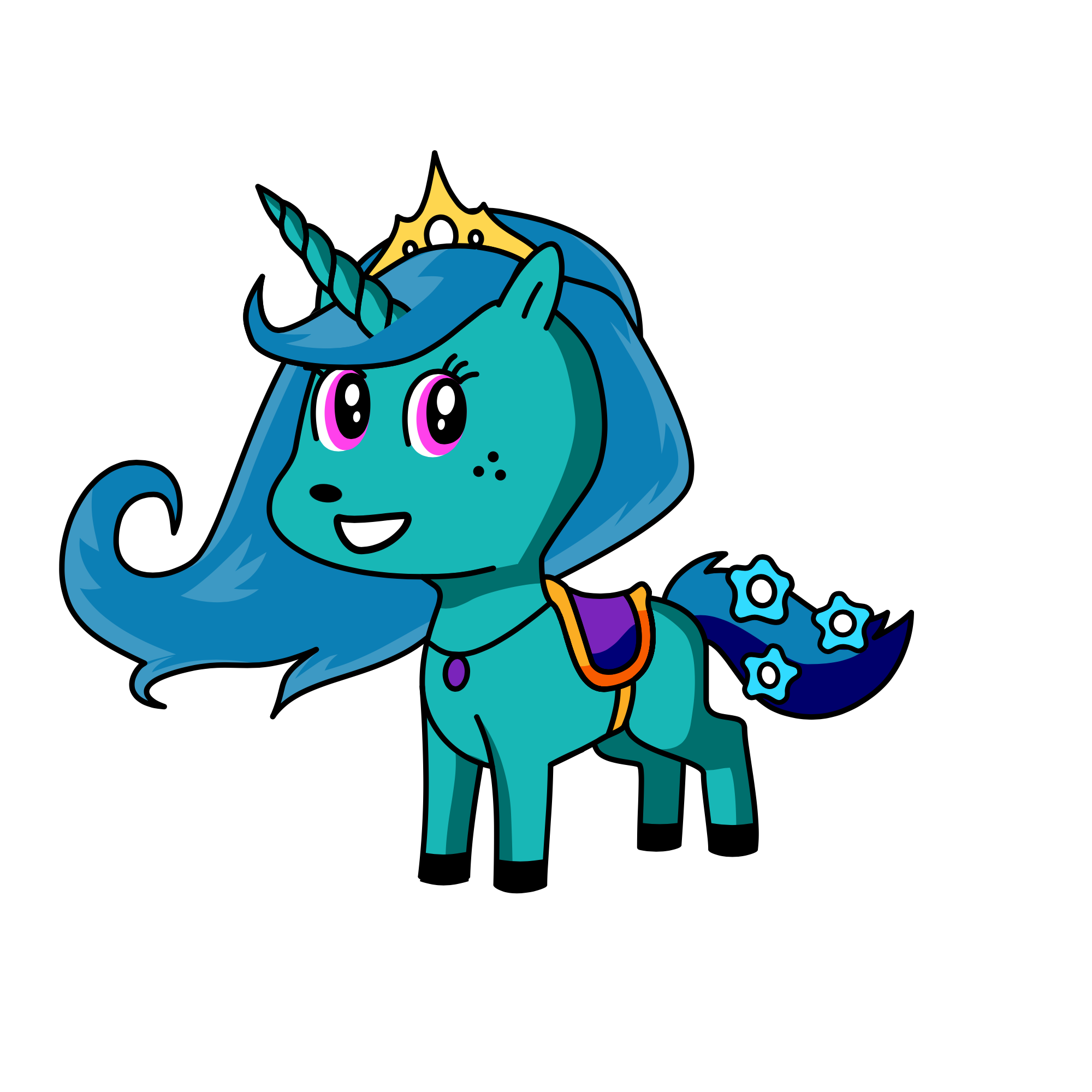 Princess of ice, the unicorn