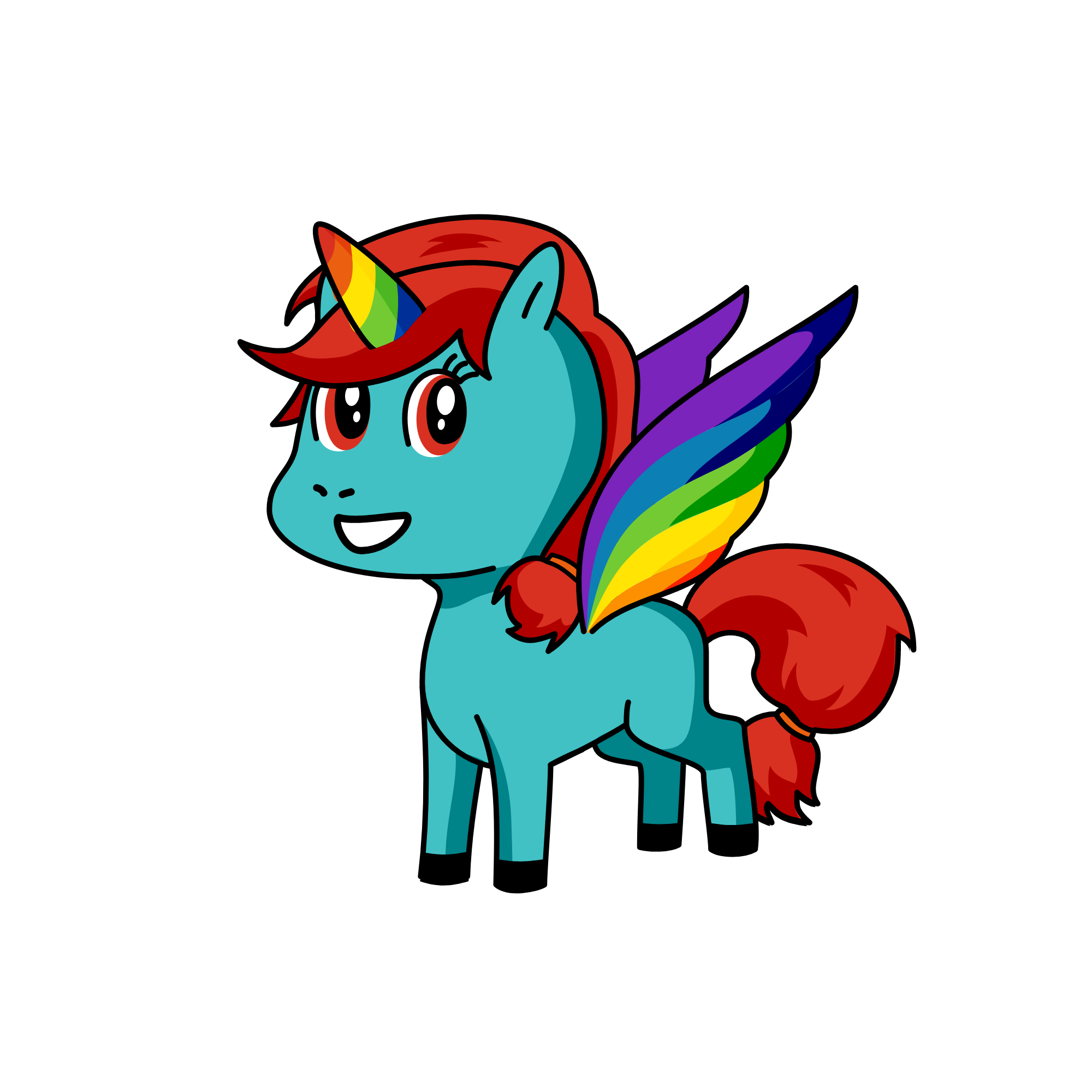 rainbow dash, the unicorn