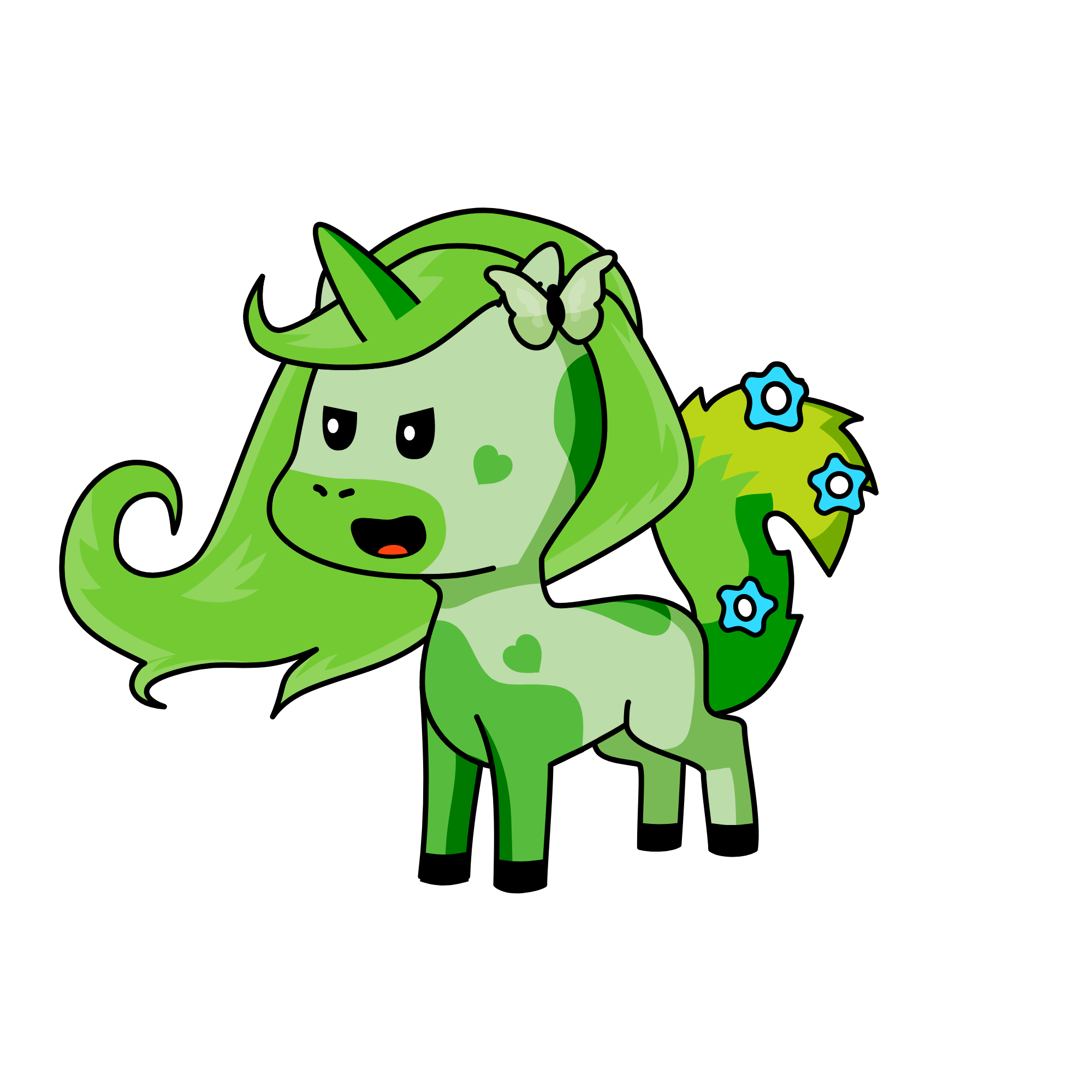 PRINCESS EVERGREEN, the unicorn