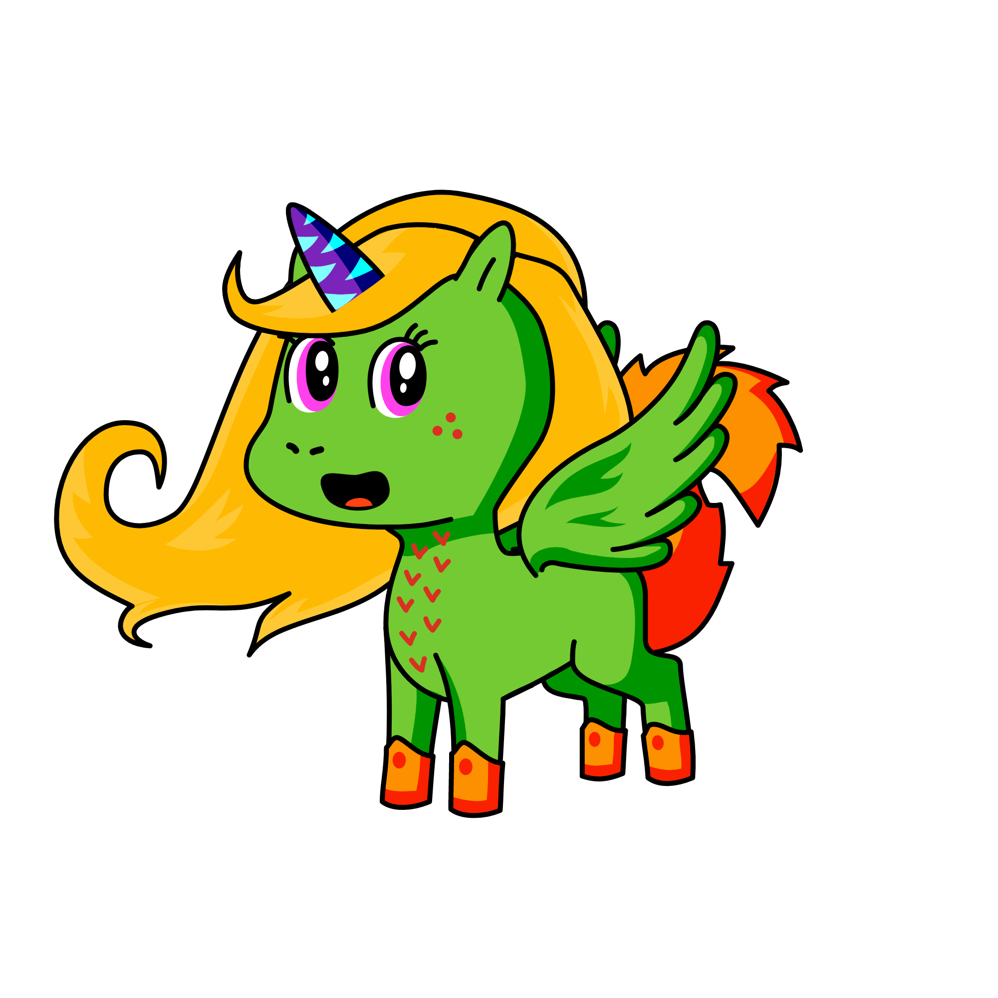 happy/nana, the unicorn