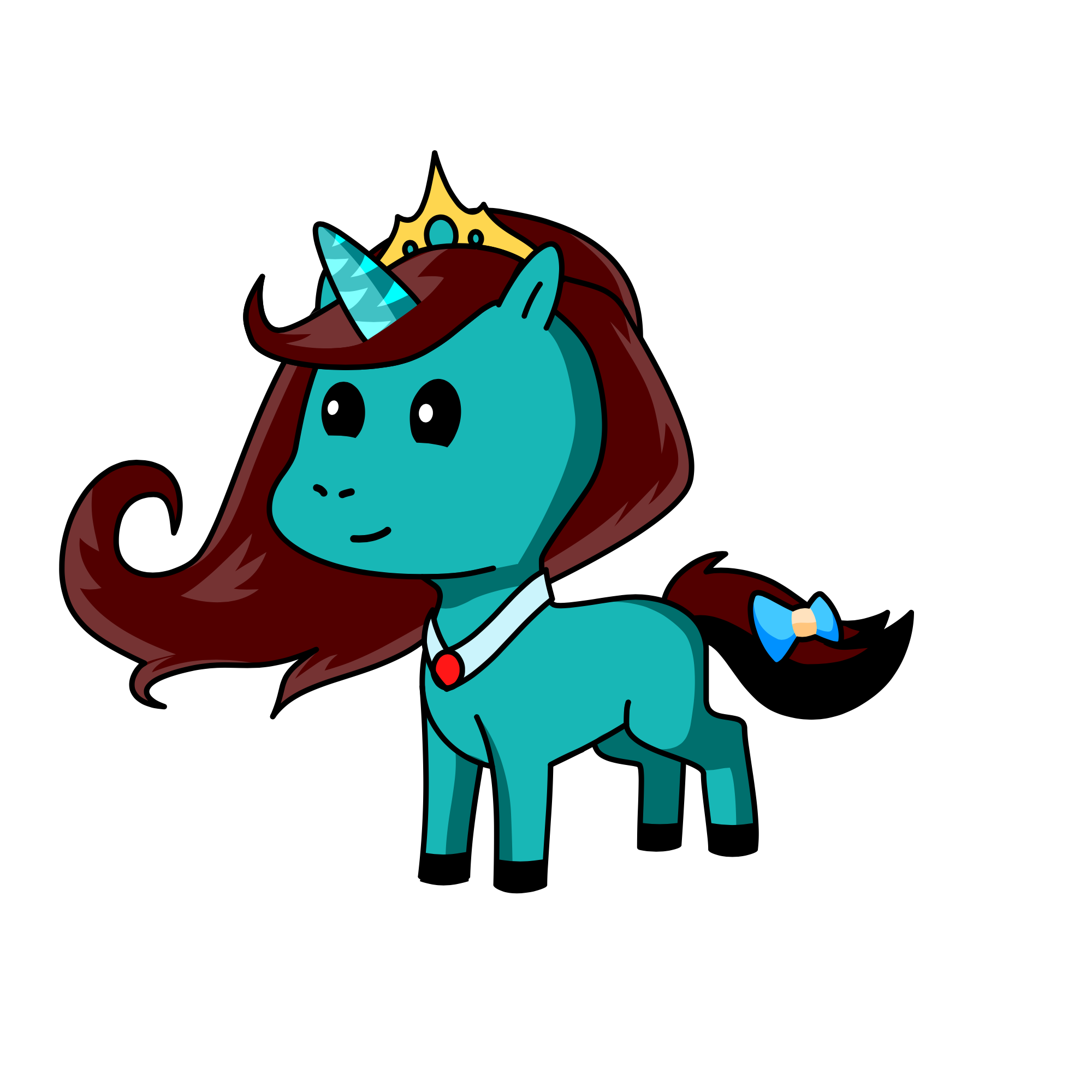 Princess of the ice, the unicorn