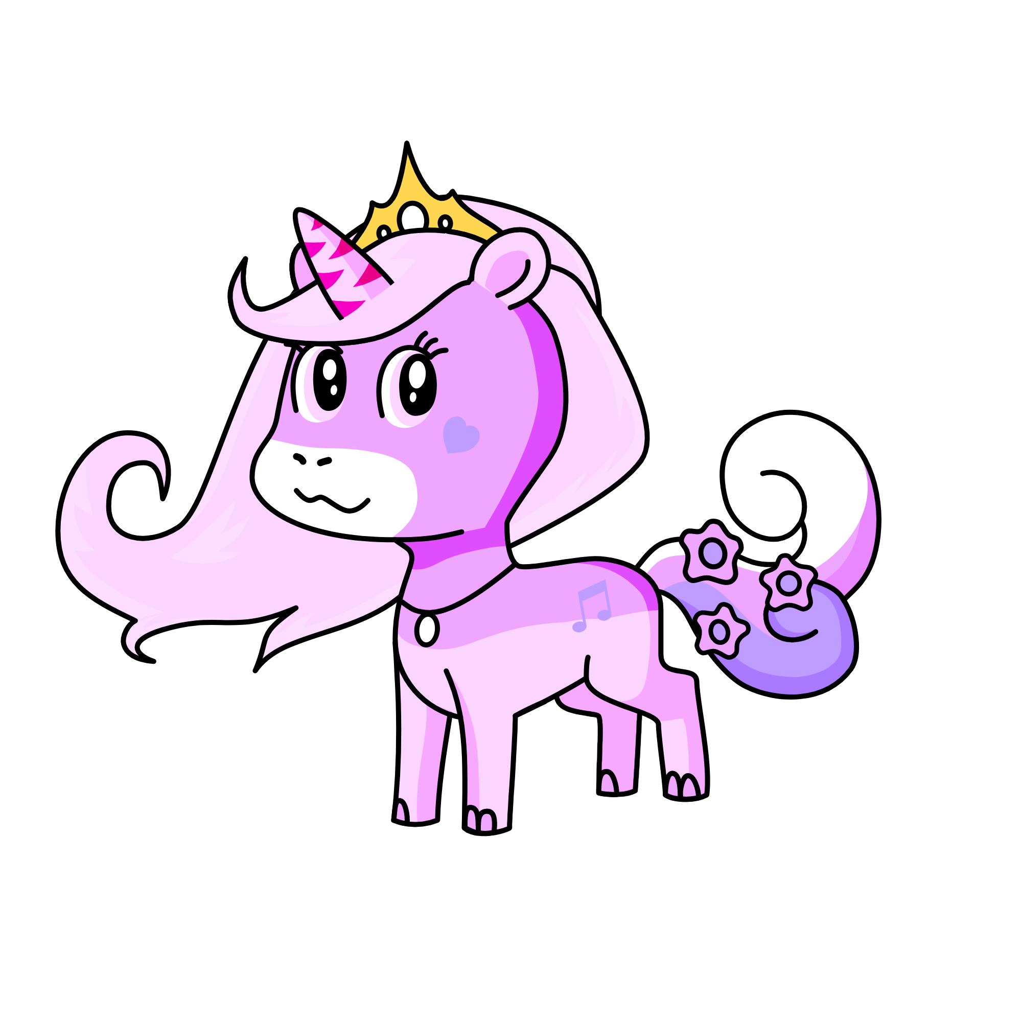 pink pony, the unicorn