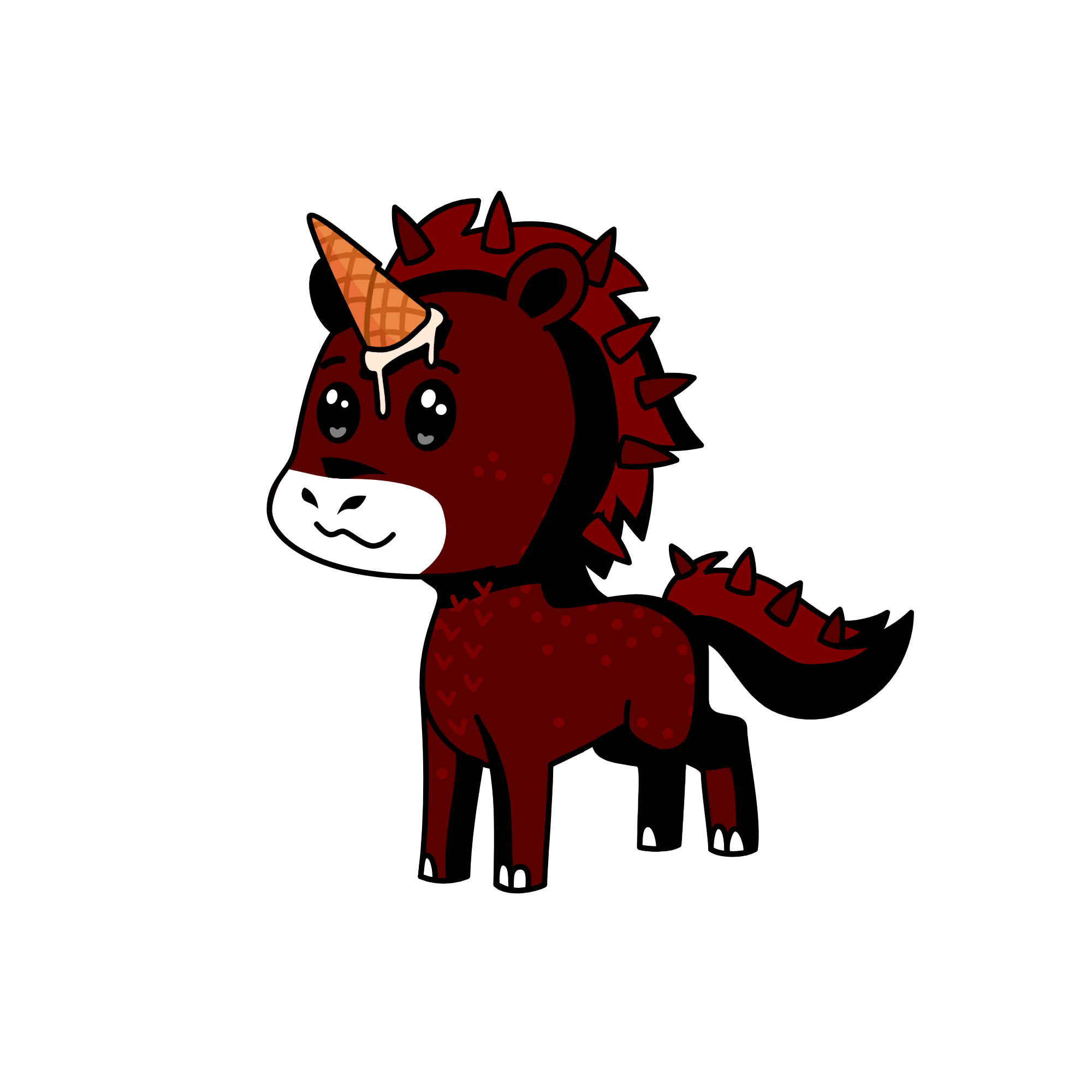chocolate ice cream, the unicorn