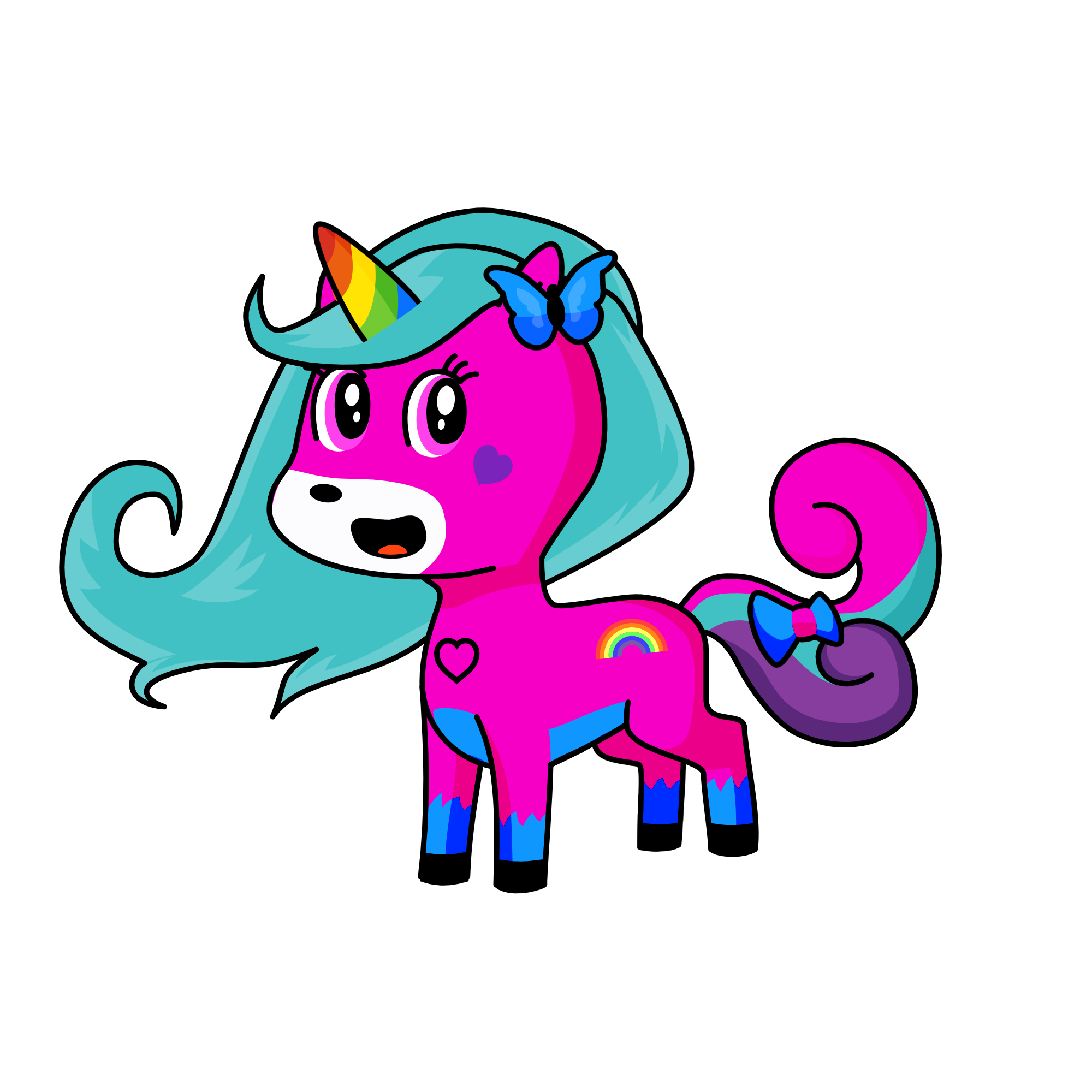 rainbow love, the unicorn