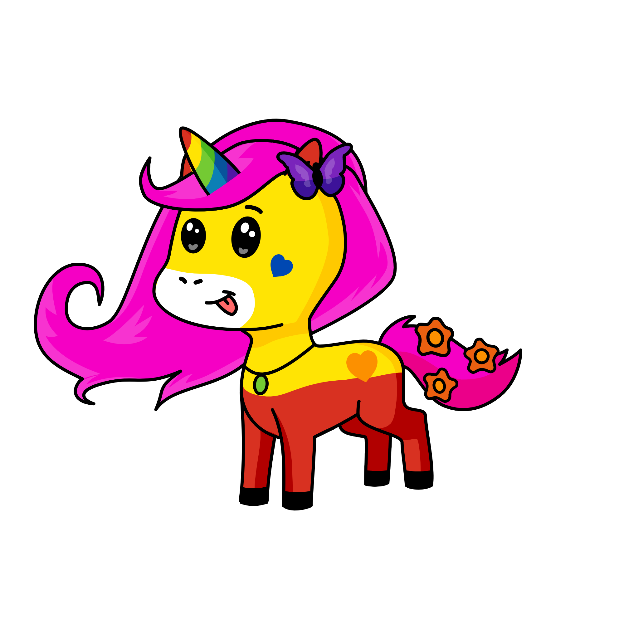 Rainbow Pony, the unicorn