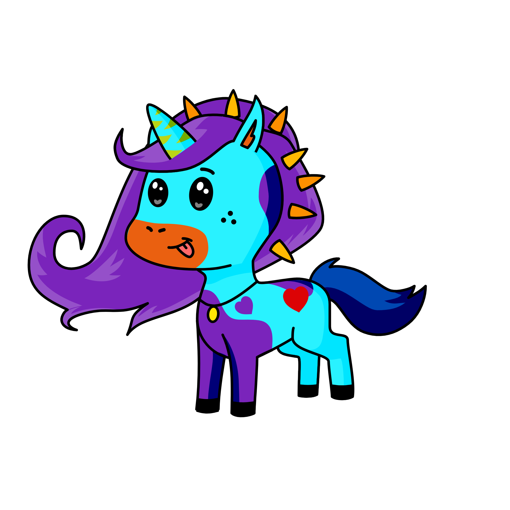 PURPLE SKY, the unicorn
