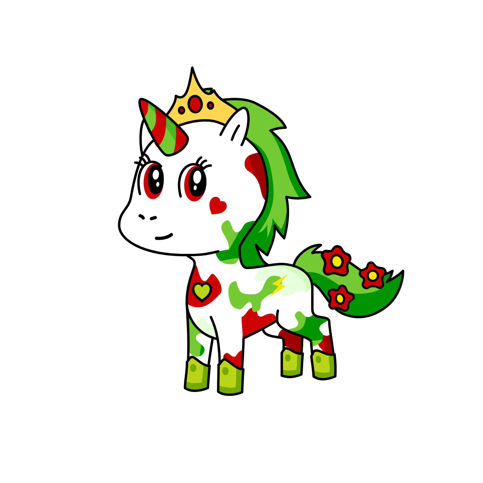 Princess snow, the unicorn