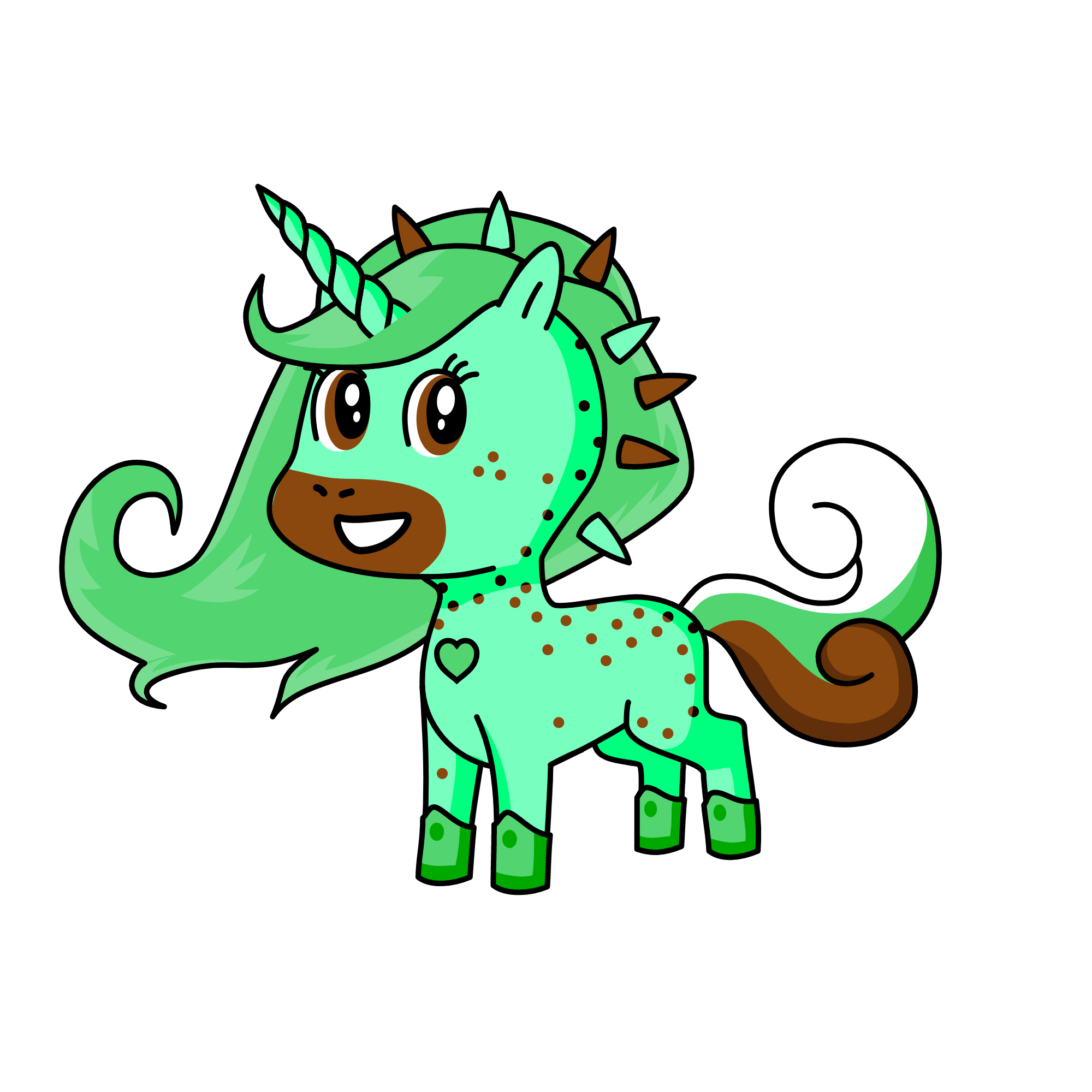 Minty Chocolate Chip, the unicorn