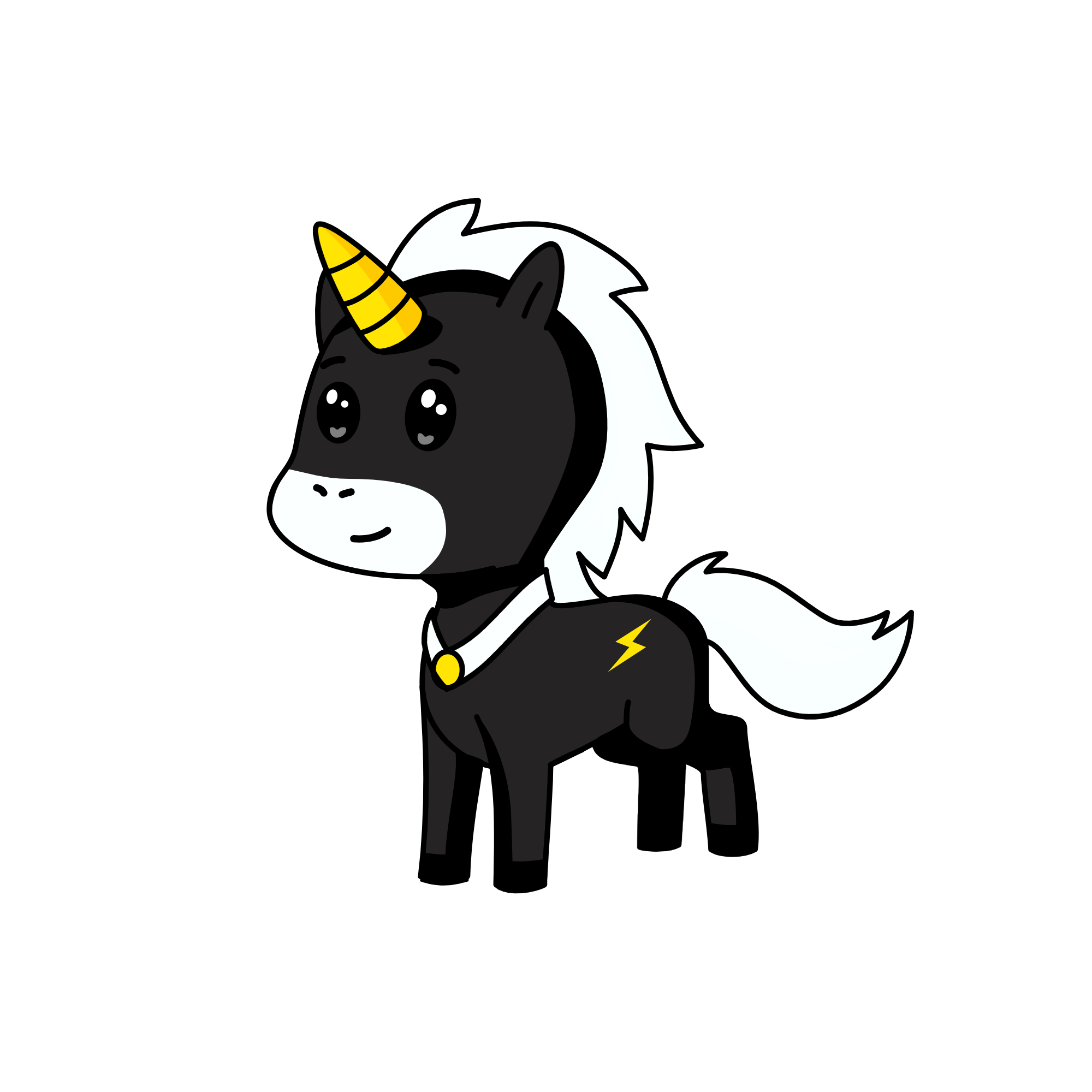 BlackyCorn, the unicorn