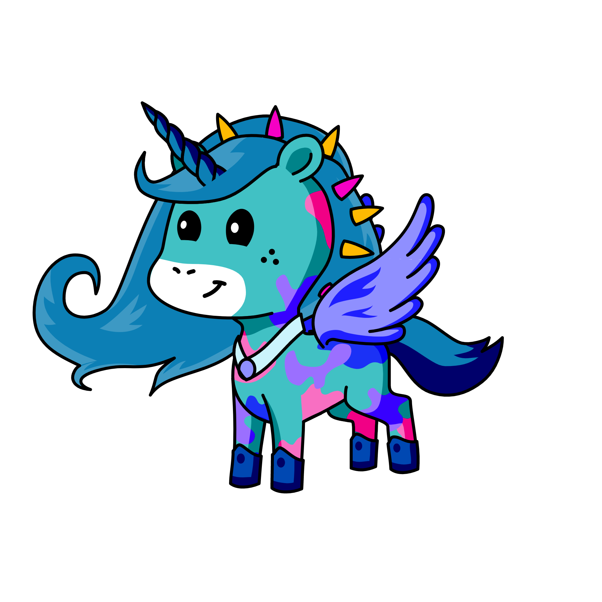 blue Galaxy , the unicorn