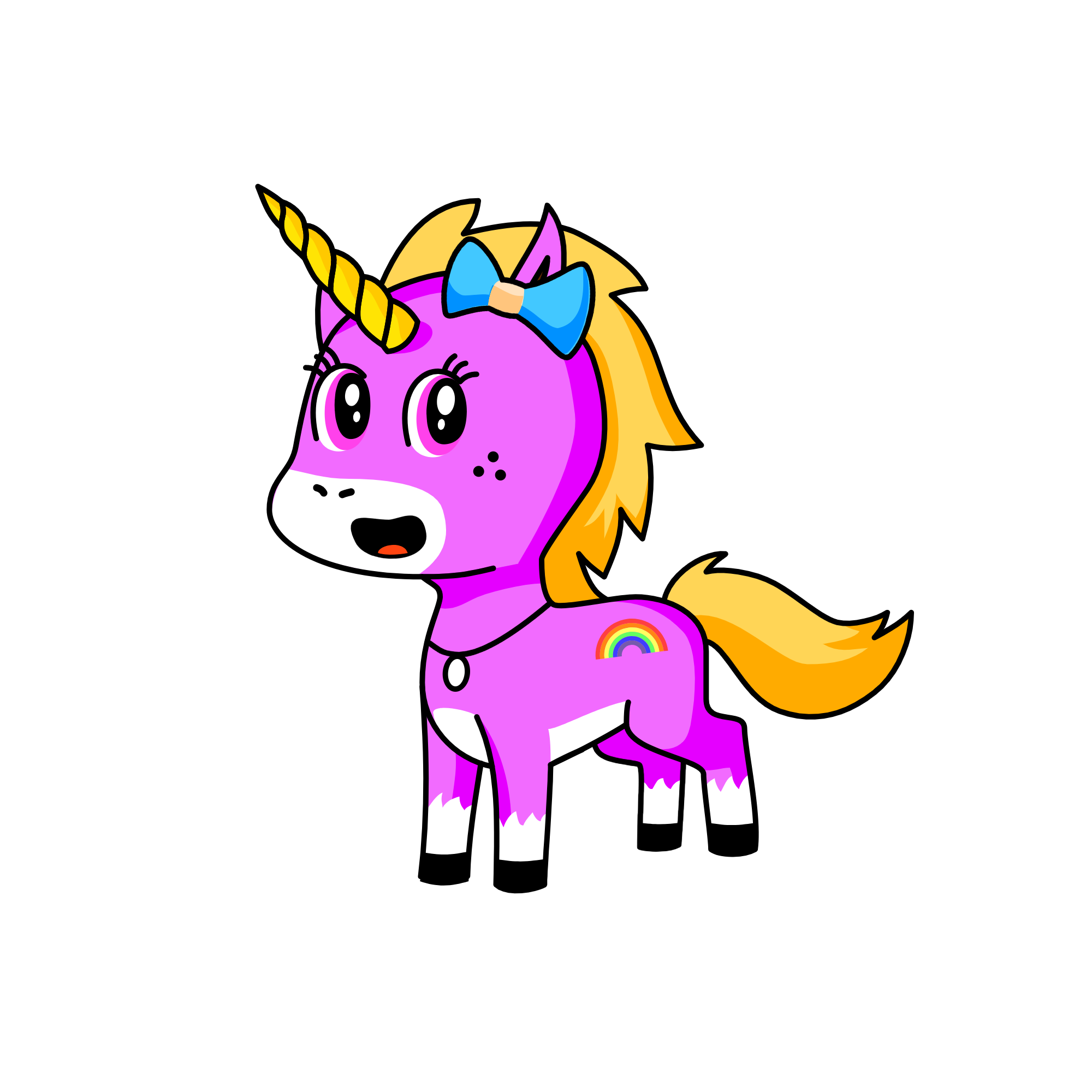 RAINBOW DASH, the unicorn