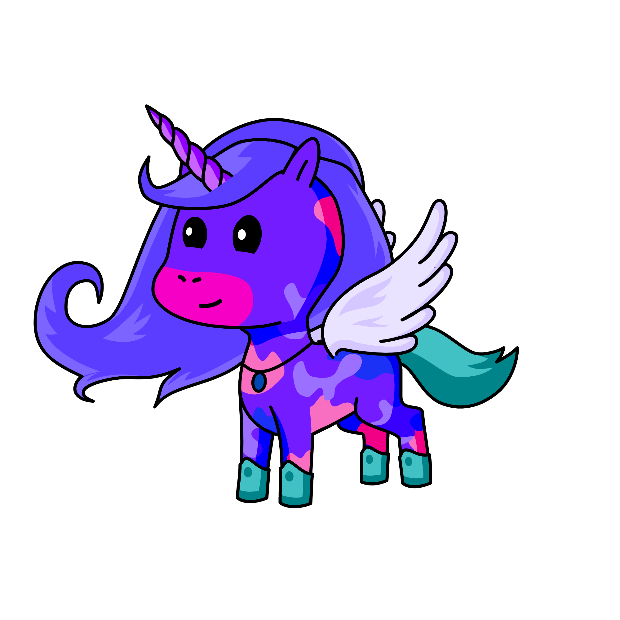blue cotton, the unicorn