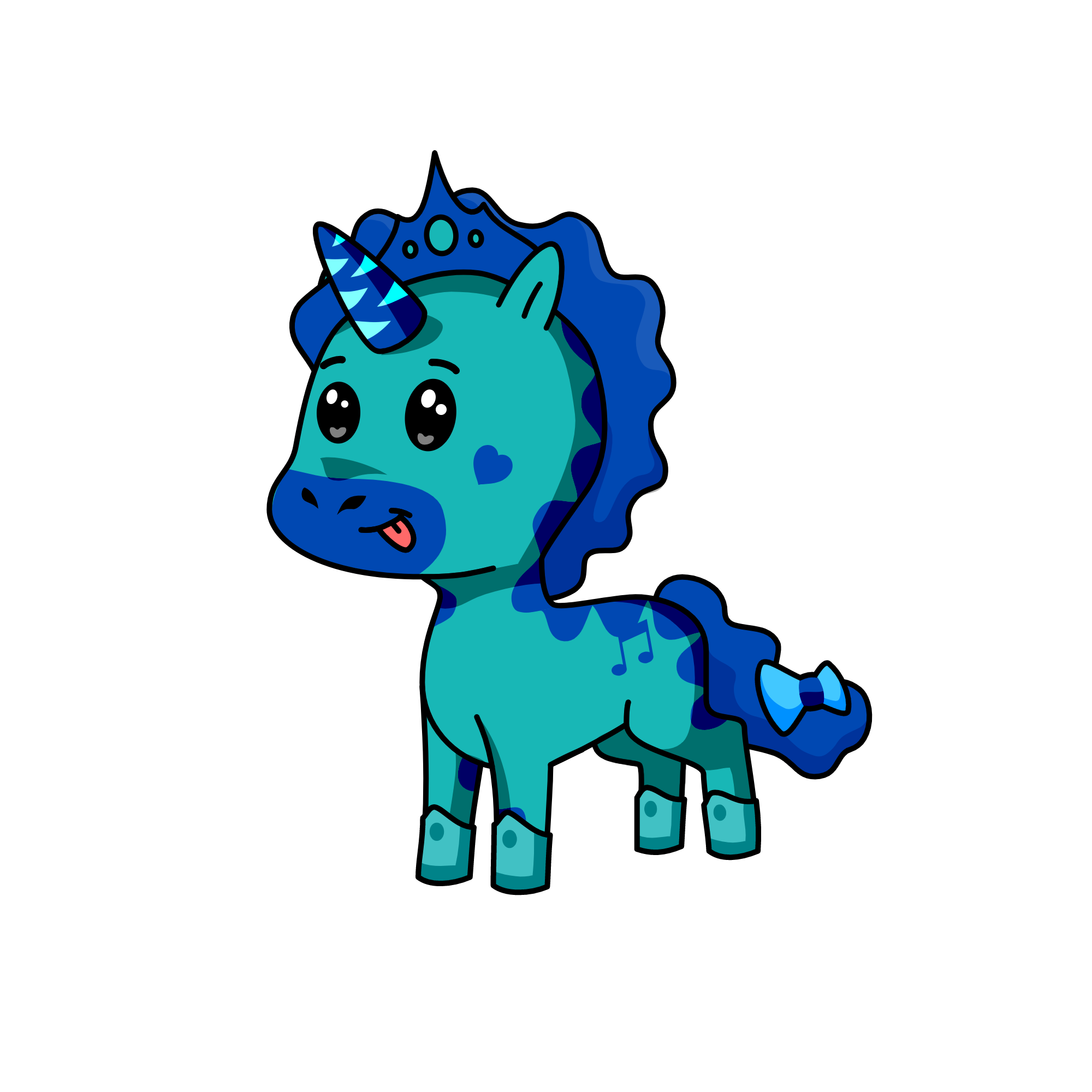 princess blue, the unicorn