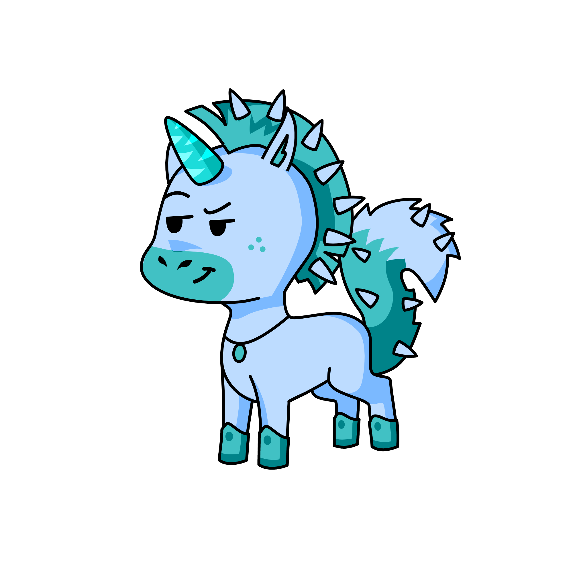 Icy, unicorn of the snow, the unicorn