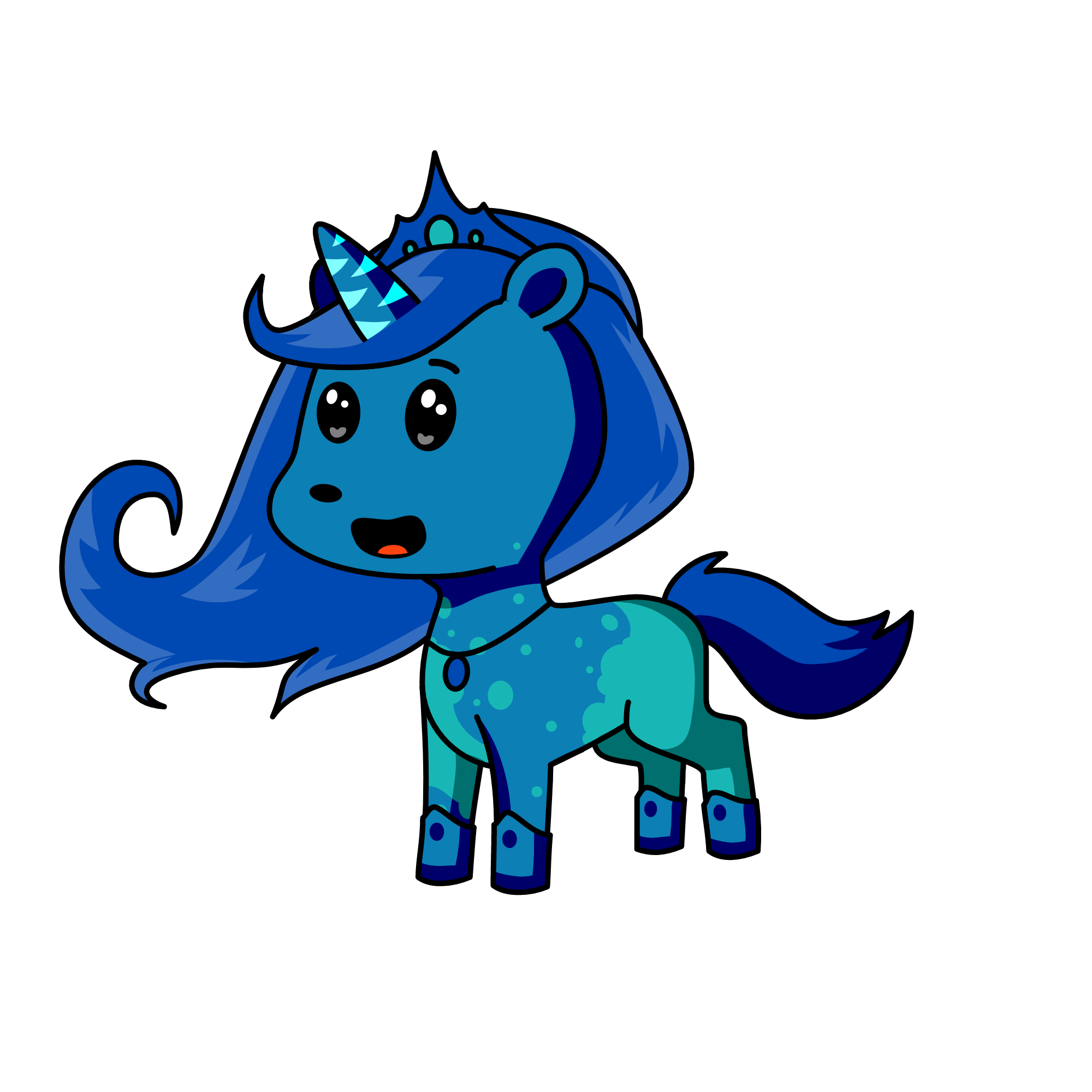 Coral Seafoam, the unicorn