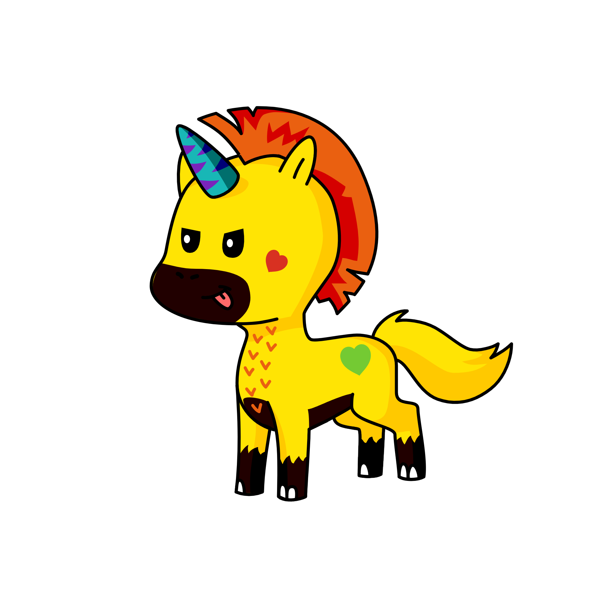 Color wheel, the unicorn