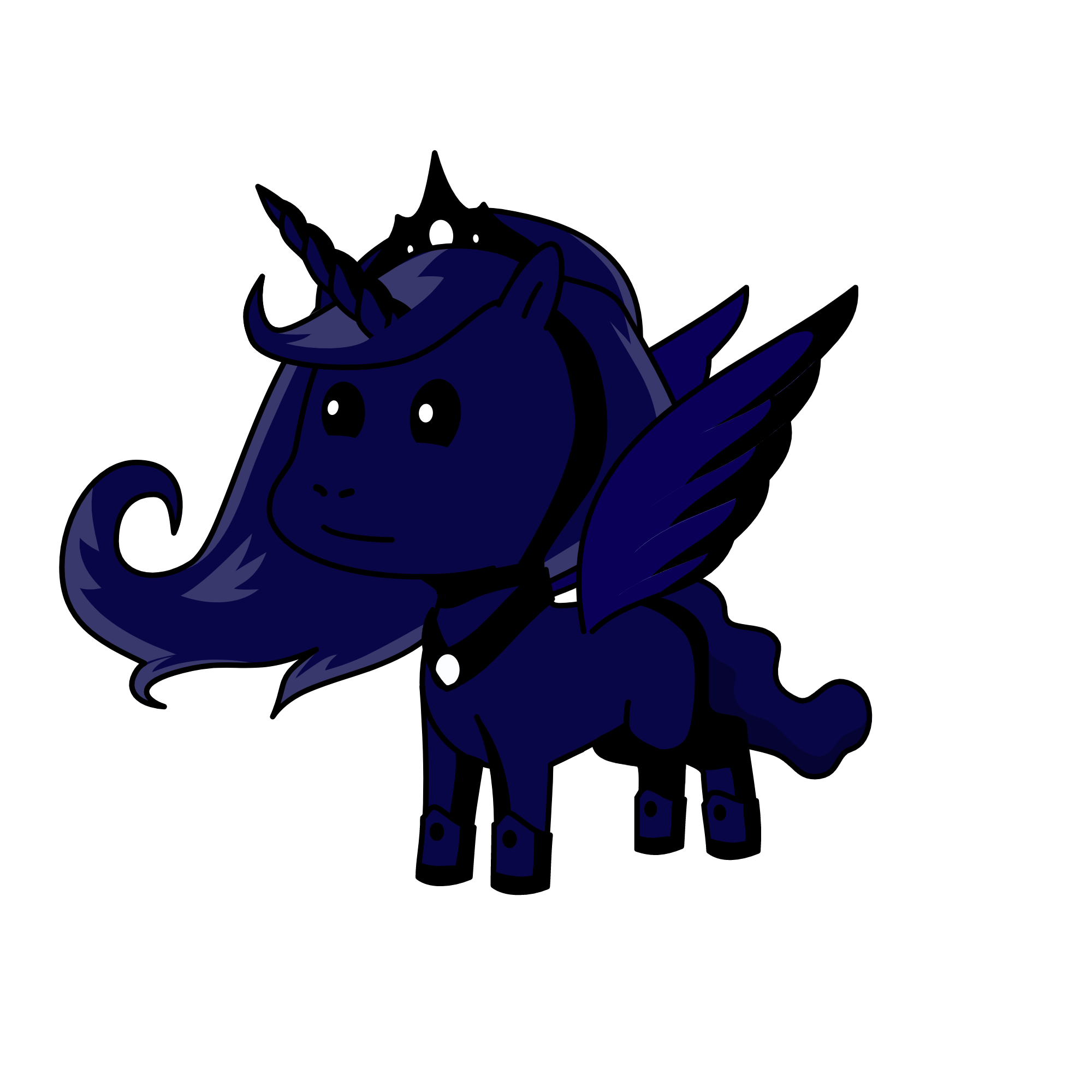 Princess luna from my little pony, the unicorn