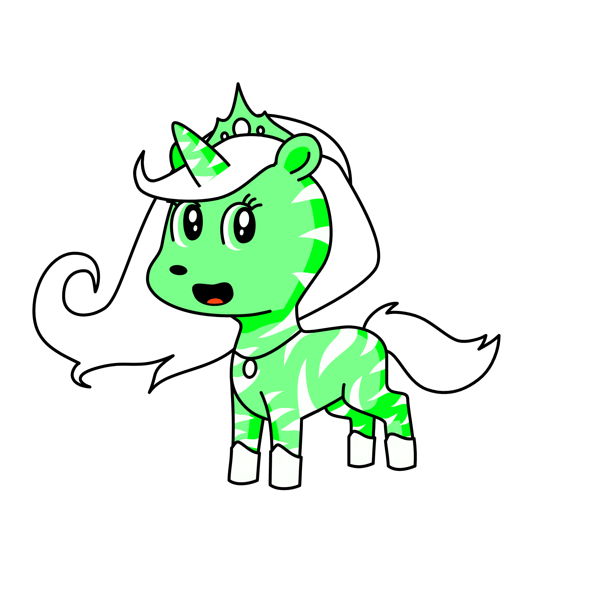 Peppermint Swirl, the unicorn