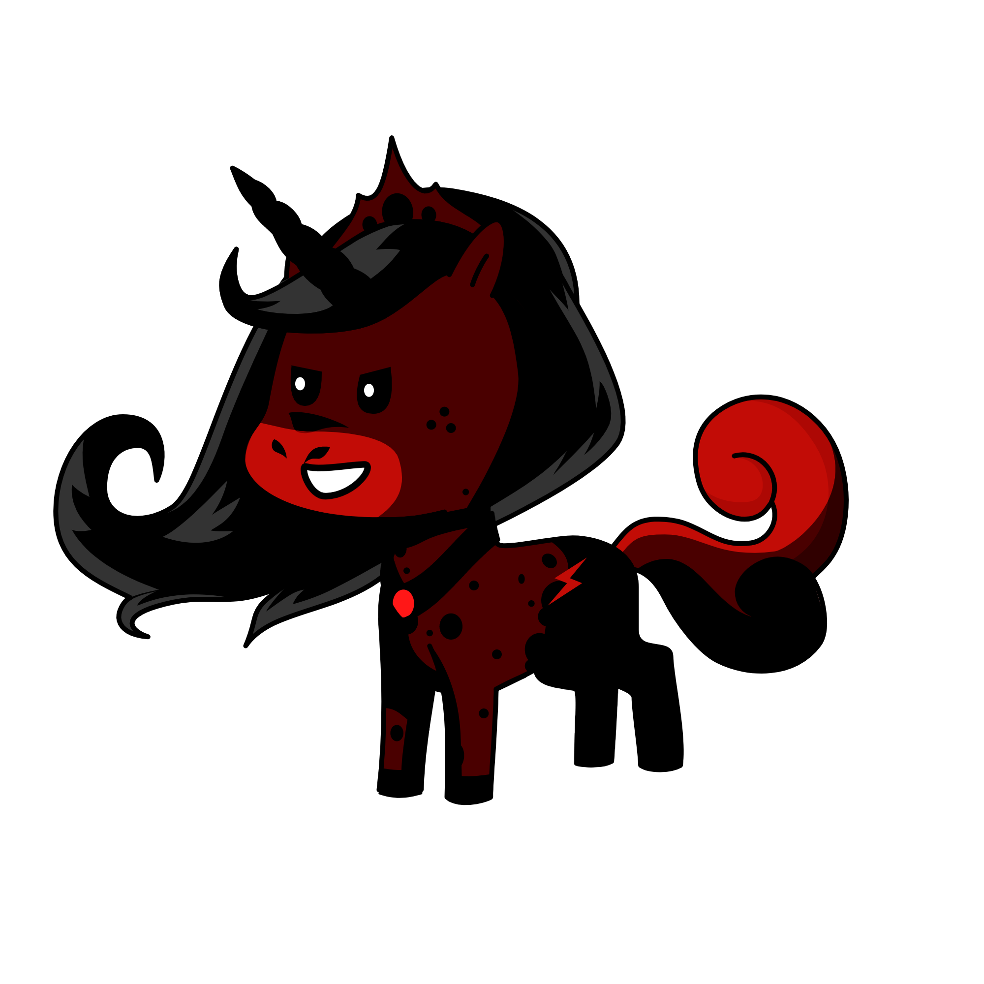 queen red moon, the unicorn