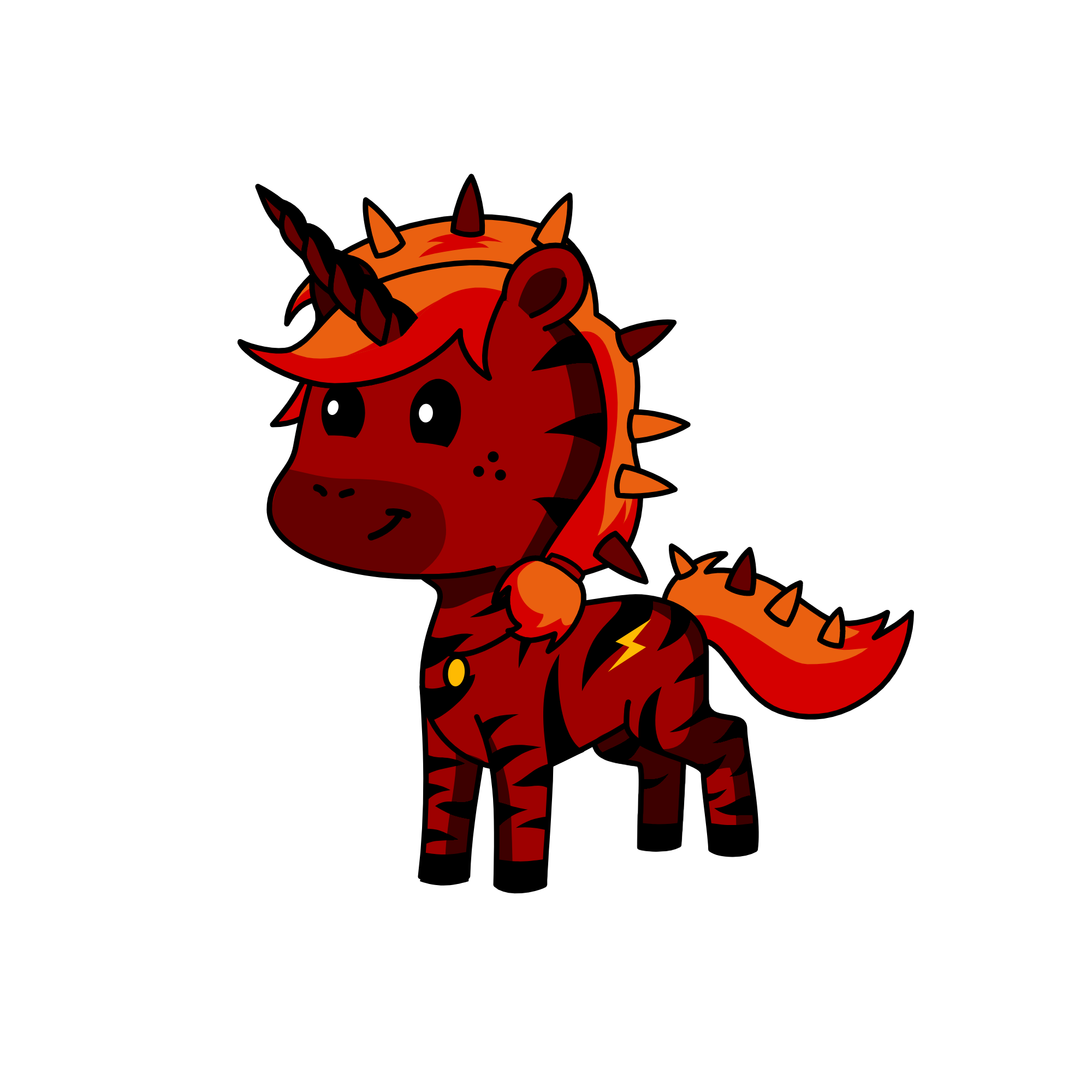 Ash, unicorn of fire, the unicorn