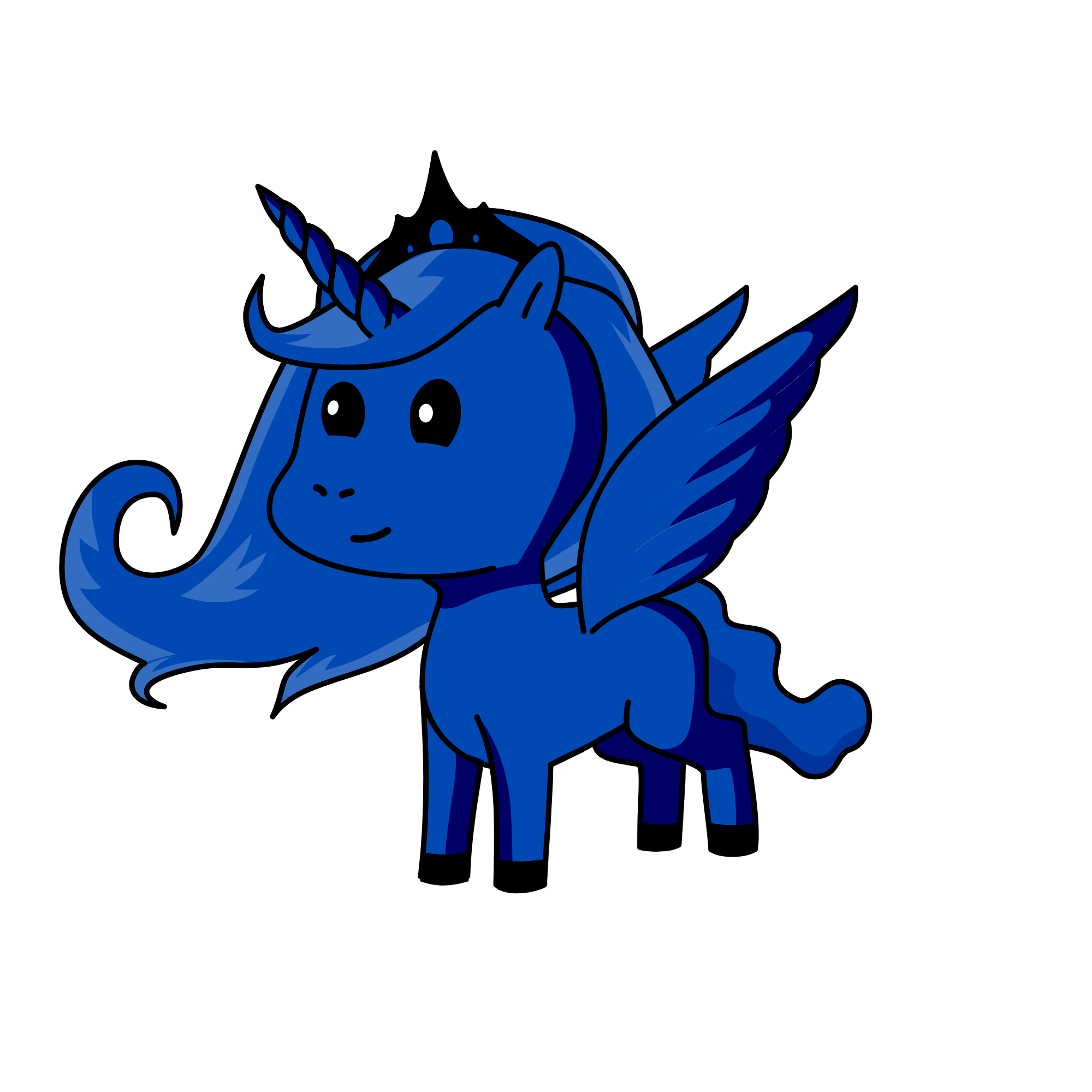 Princess luna from my little pony, the unicorn