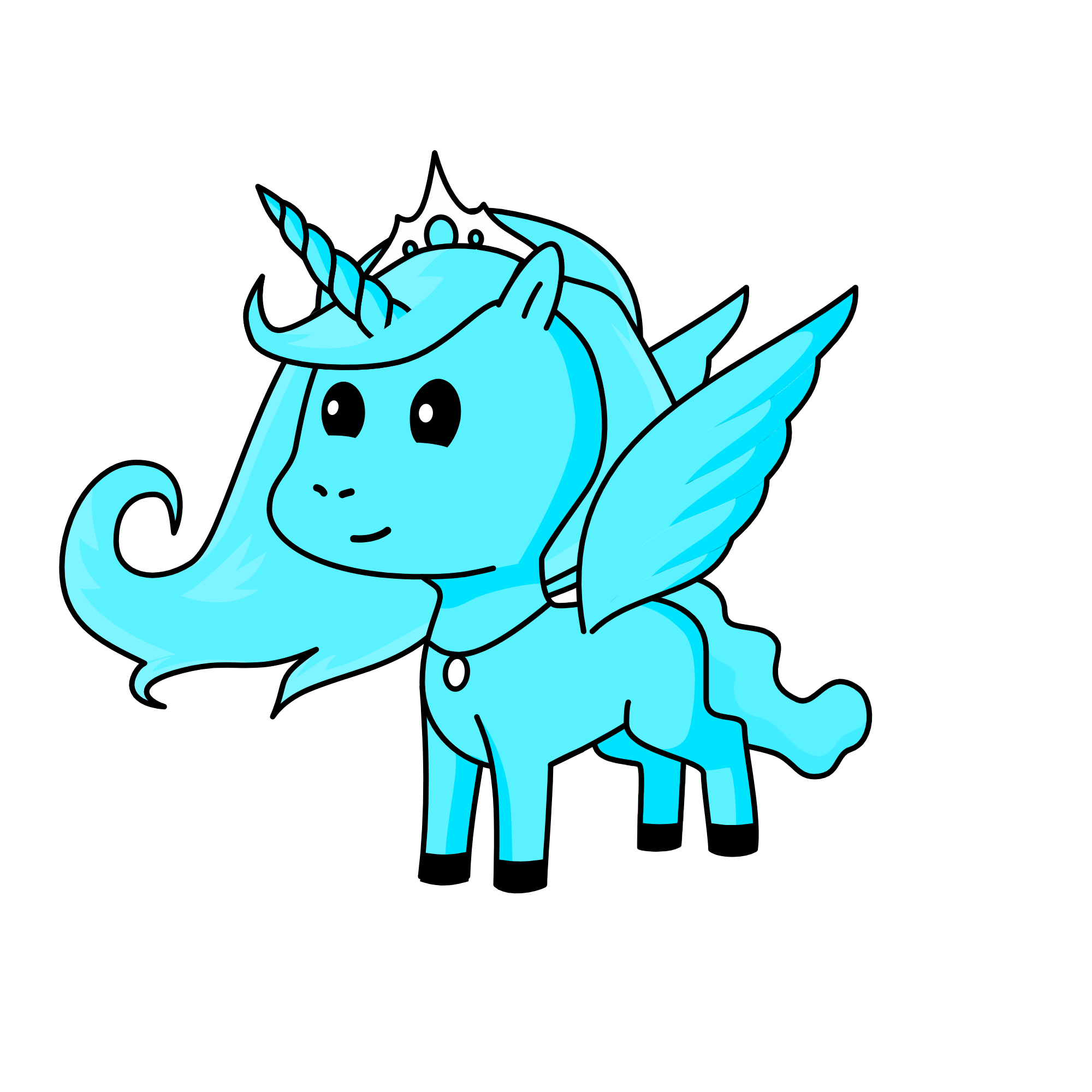Princess Snowy, the unicorn