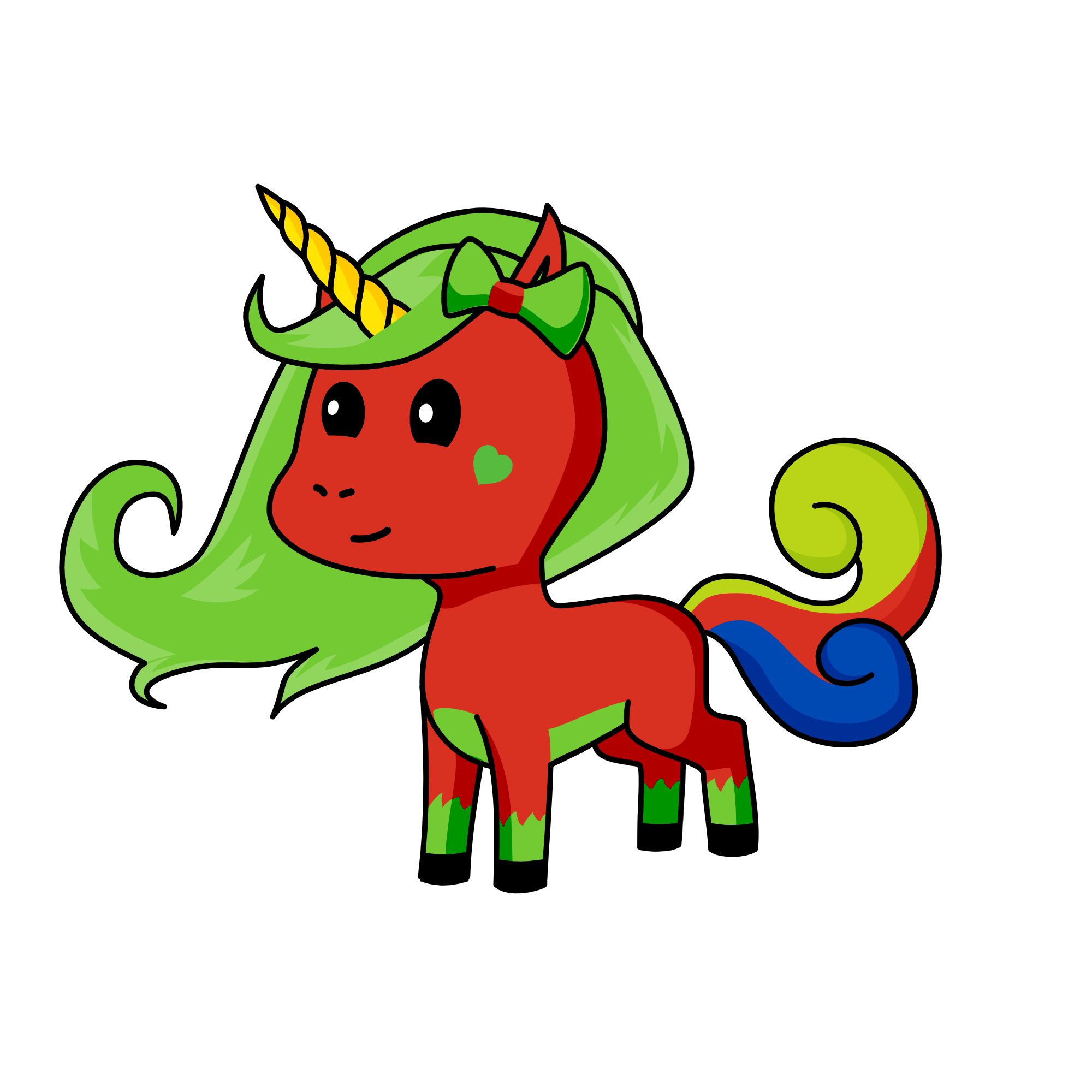 Christmas, the unicorn