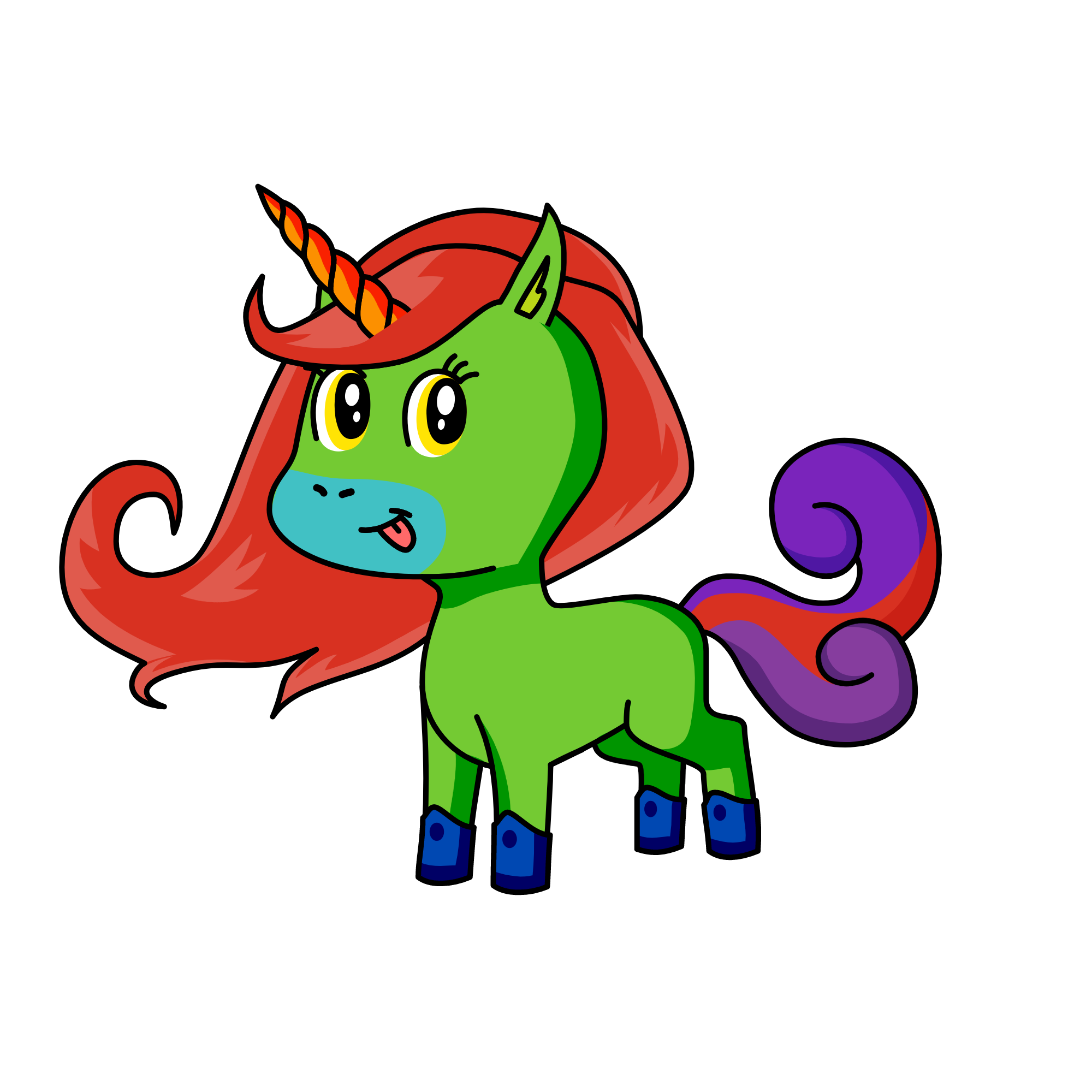 Rainbow, the unicorn