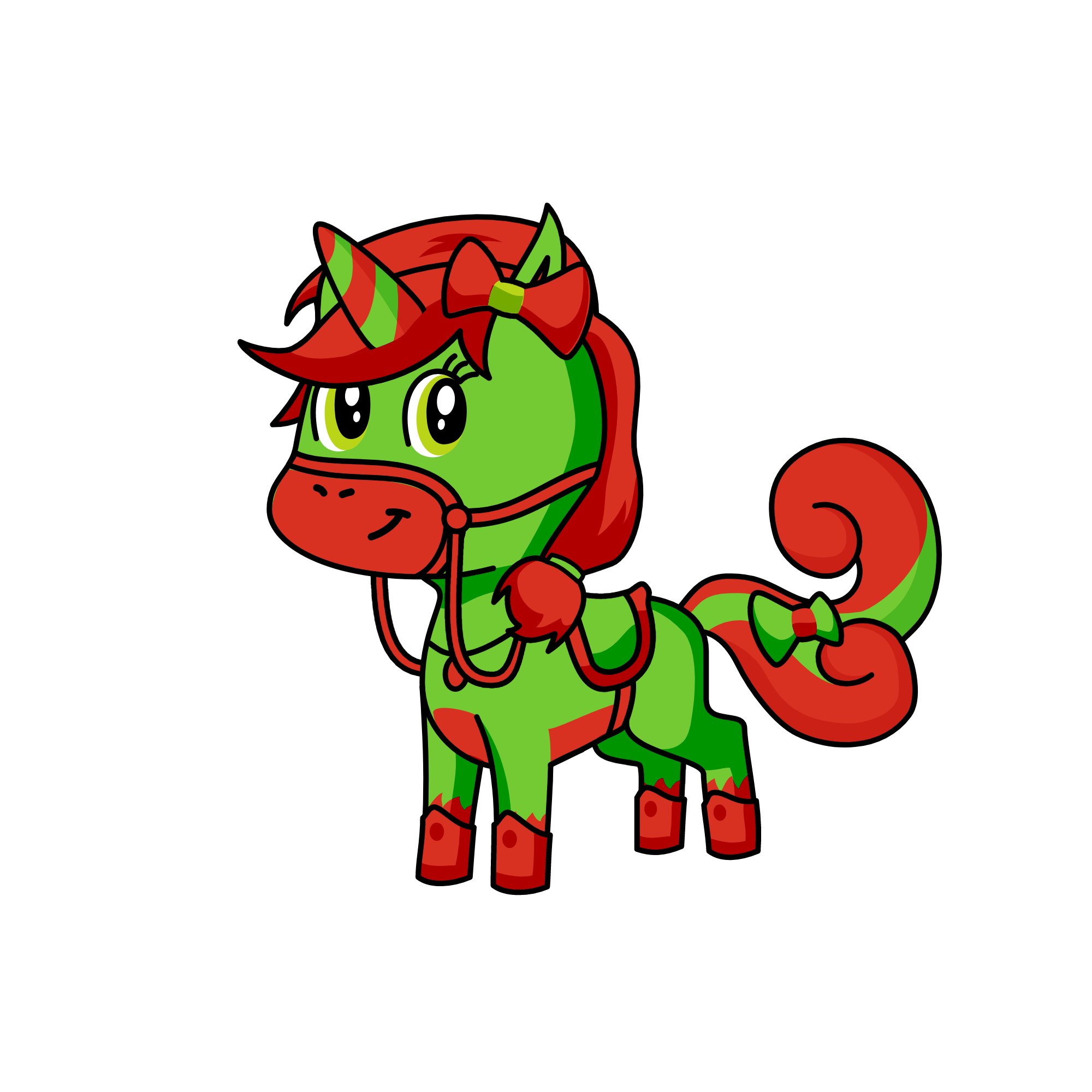 Holly, the christmas unicorn, the unicorn