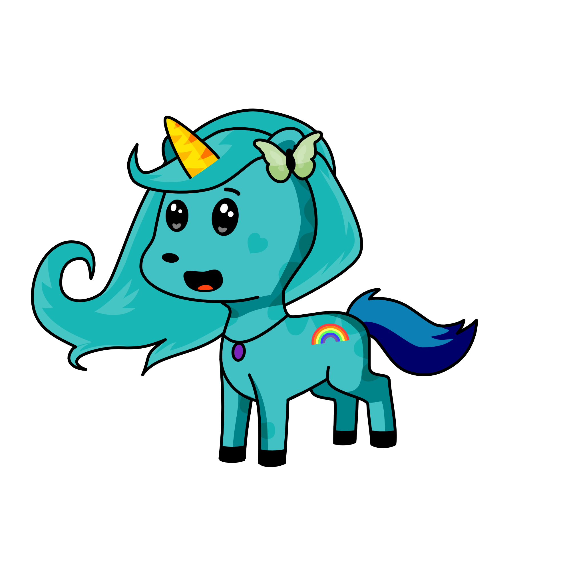 Bluie, the unicorn