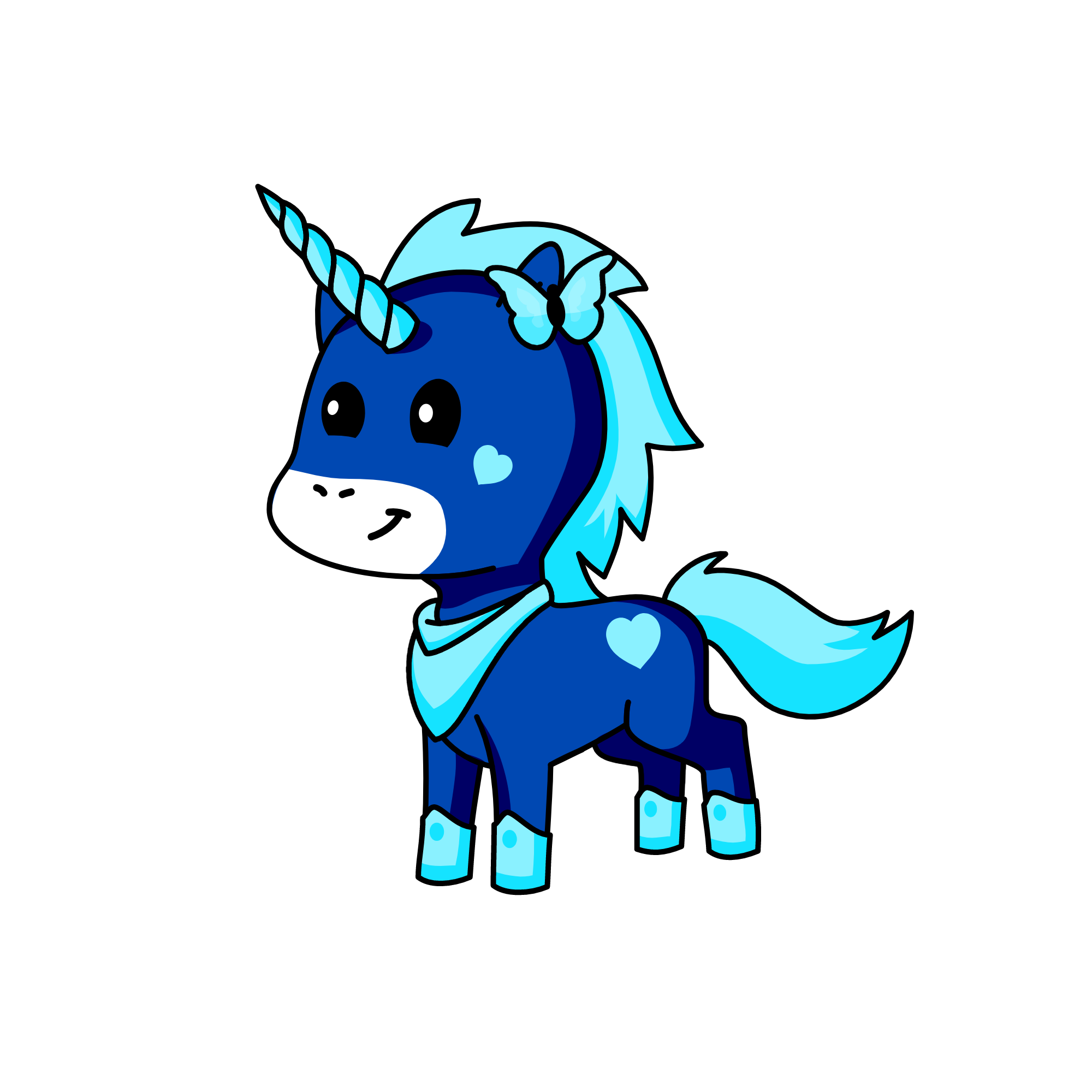 miss blue, the unicorn