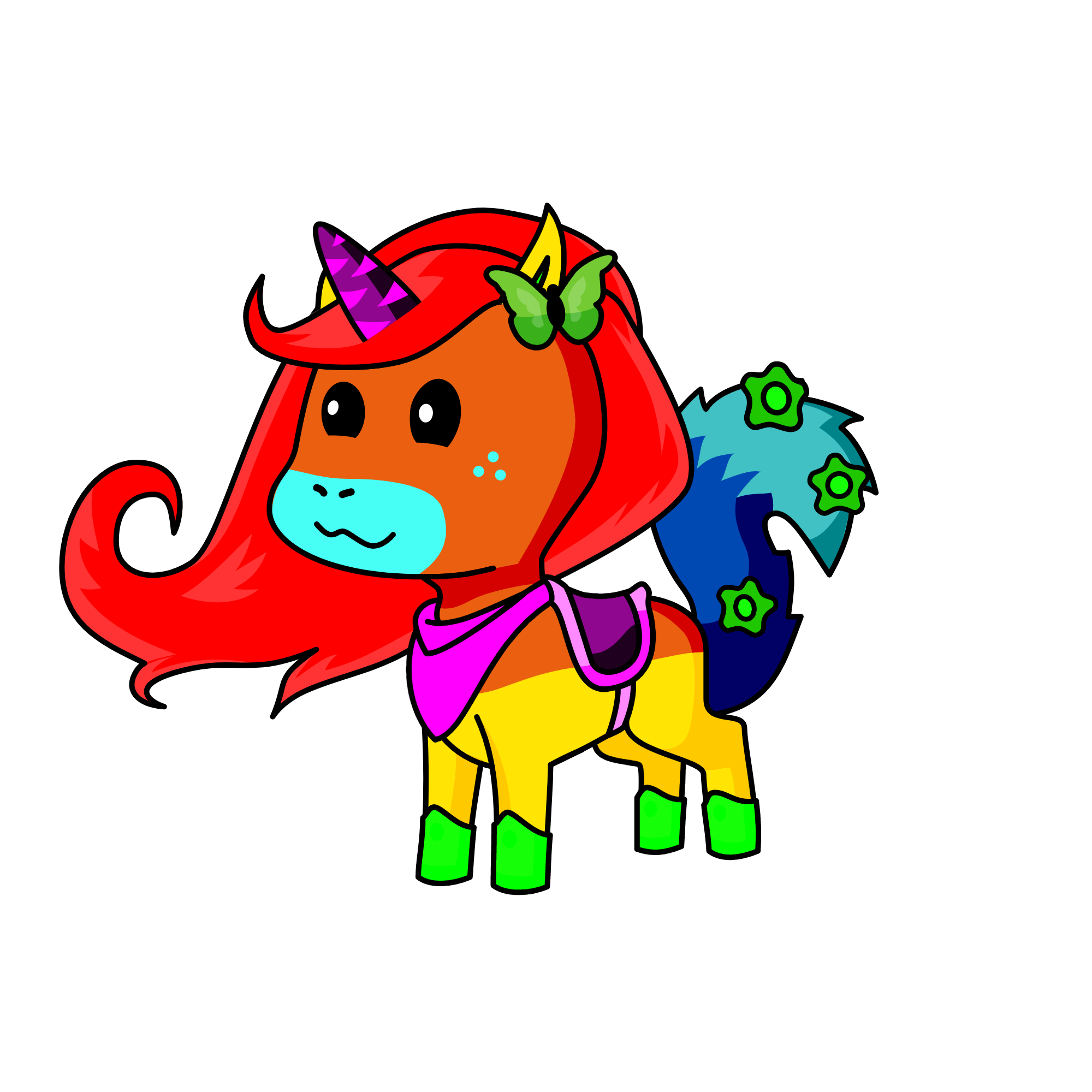Rainbow Dash, the unicorn