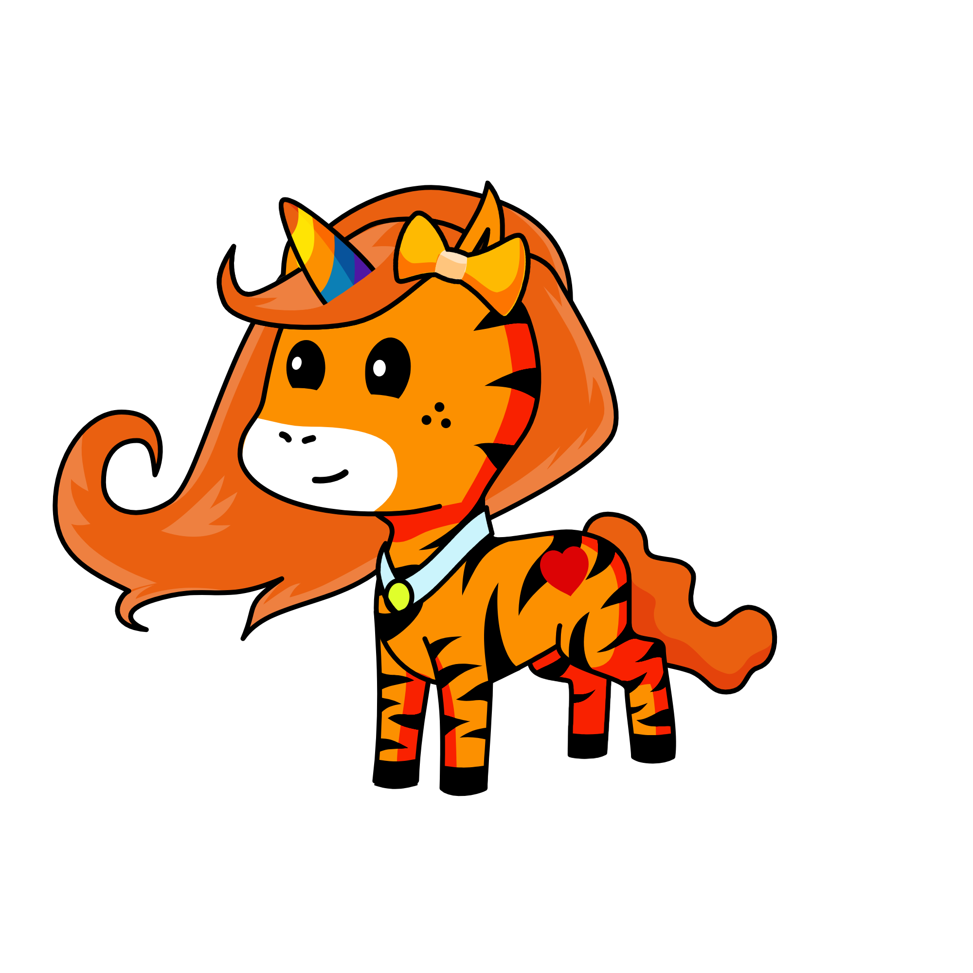 tiger, the unicorn