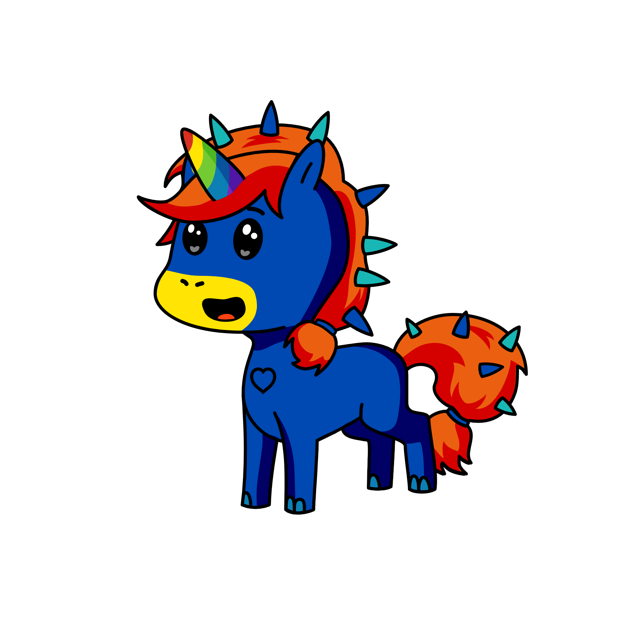 rainbow dash, the unicorn