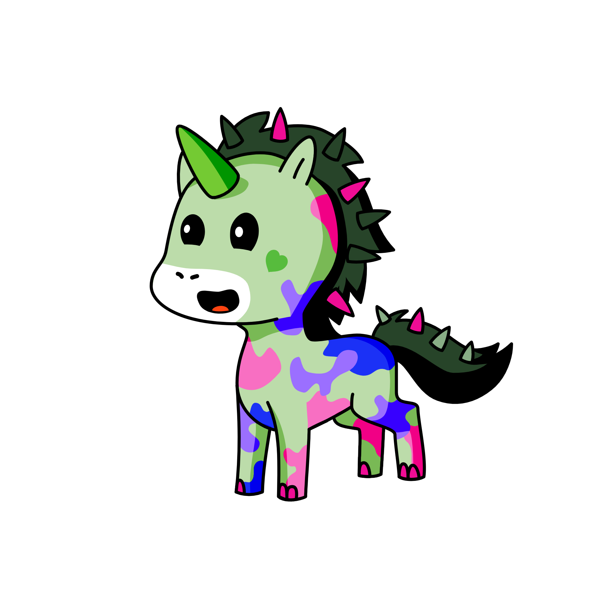 Uni Camo-Zombie, the unicorn