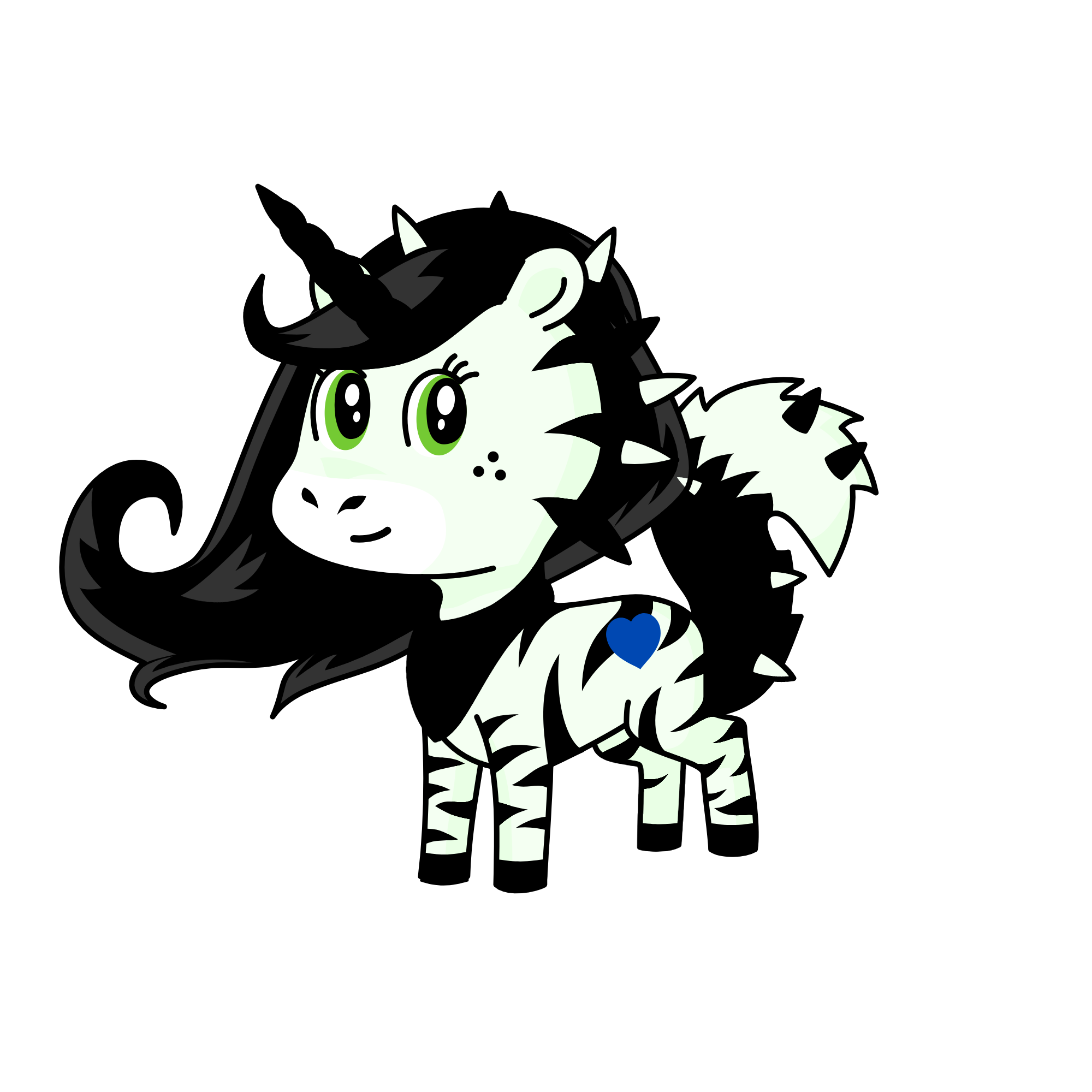 Zoey-Zebra, the unicorn